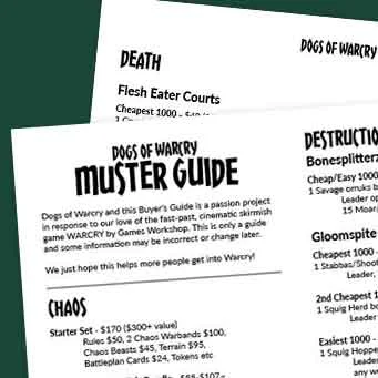Warcry Muster Guide 2.0 - Starting Warband Buyer's Guide