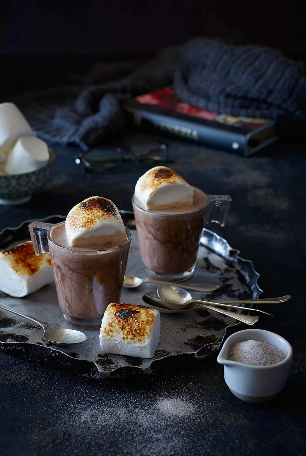 S'more-ish cocoa in a Cape Town food styling shoot