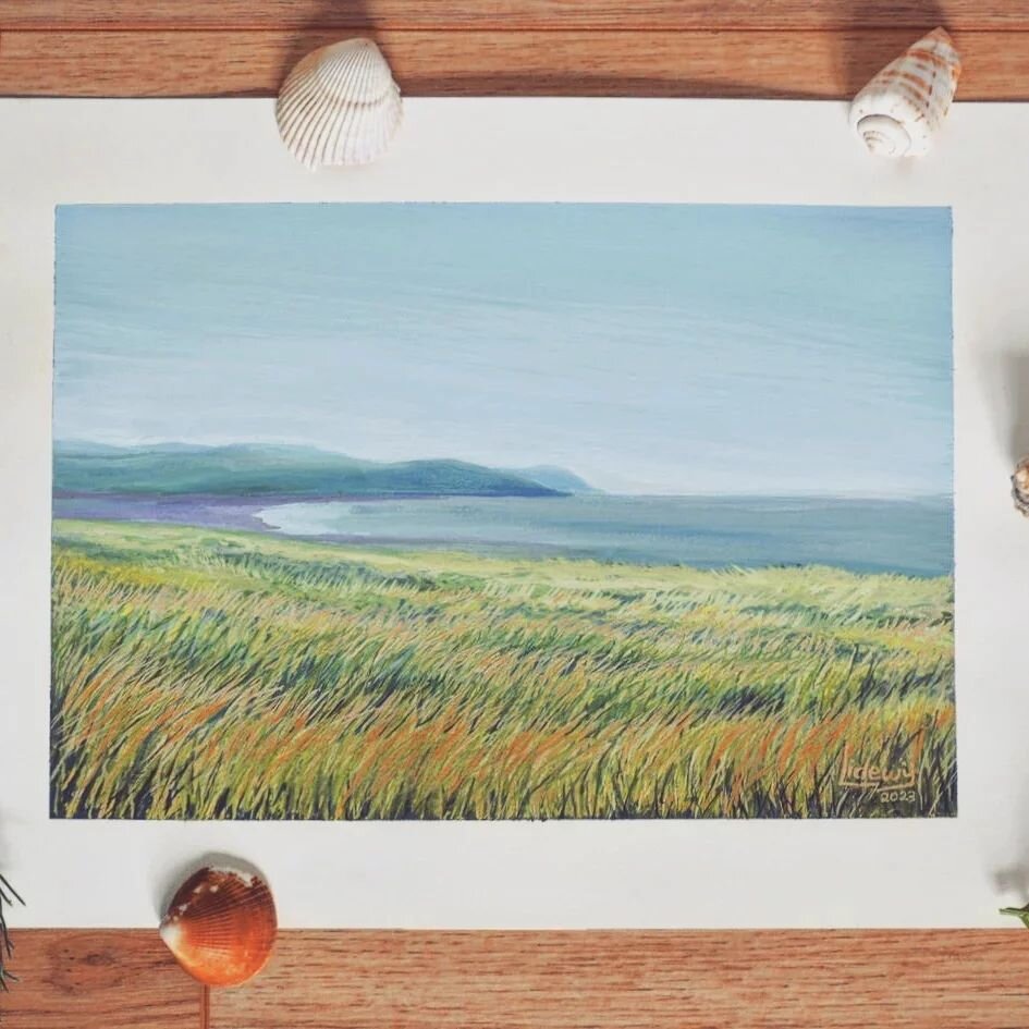 &rsquo;&rsquo;The grass moved just like the water&rsquo;&rsquo;🌾⁣
⁣
Inspired by my travels in Scotland.🏴󠁧󠁢󠁳󠁣󠁴󠁿⁣
⁣
Ballantrae is a little &quot;shire&quot; like village on the west coast of Scotland where I used to come almost every summer wit