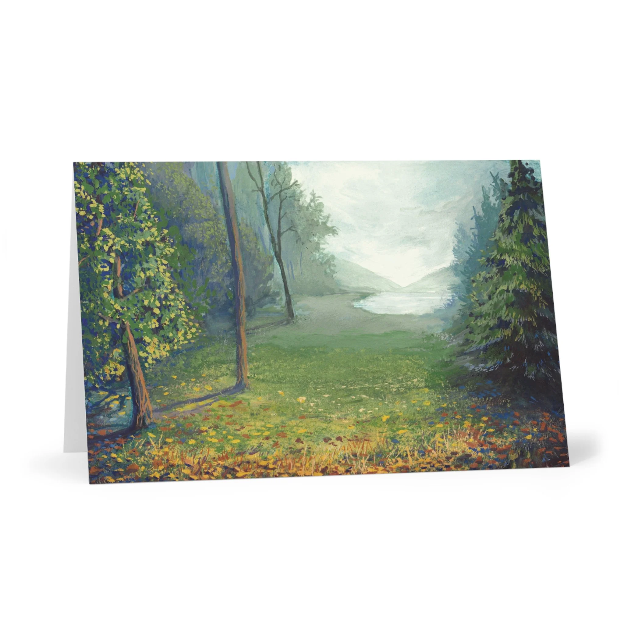 Greeting Cards Set - Autumn's First Breath Design (7 pcs)