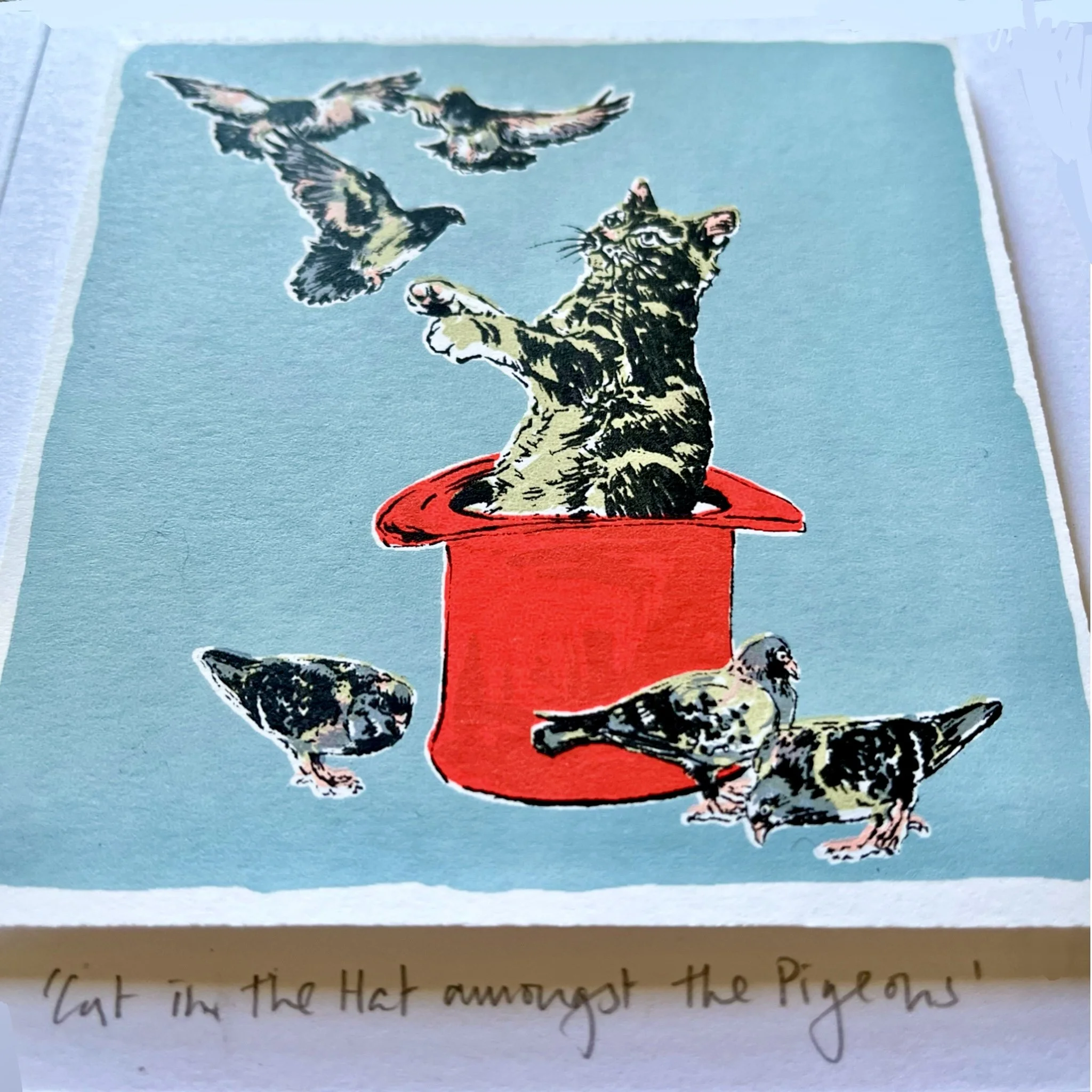 Cat in the hat amongst the pigeons.JPEG