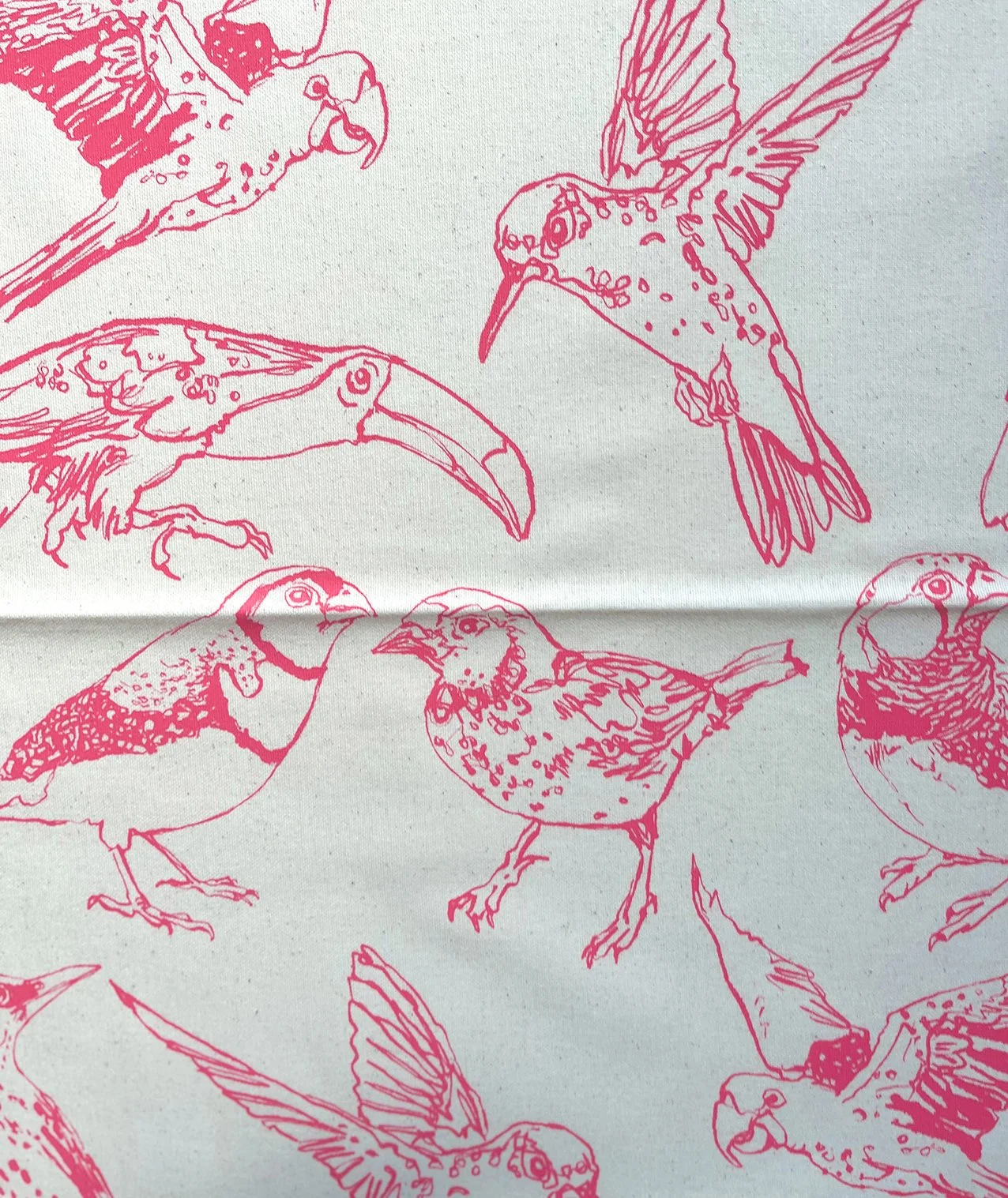 Exotic Birds Tea-towel, detail.jpg