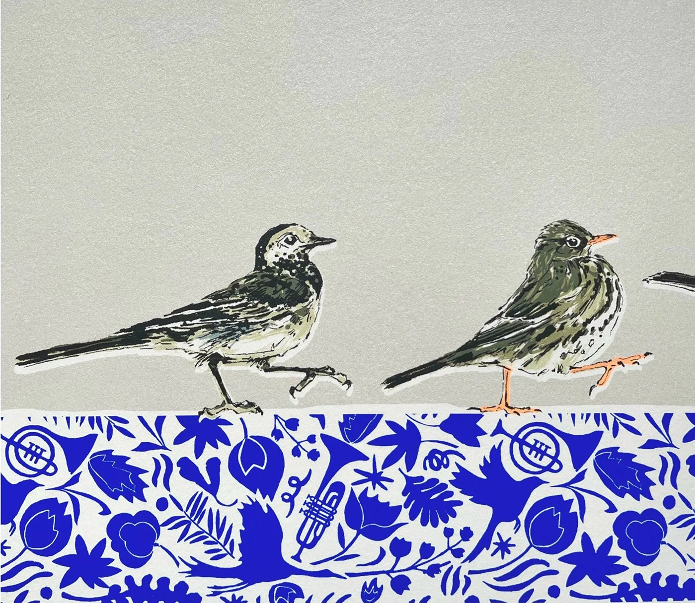 Strutting their Stuff (blue) Pip and wagtail.jpg