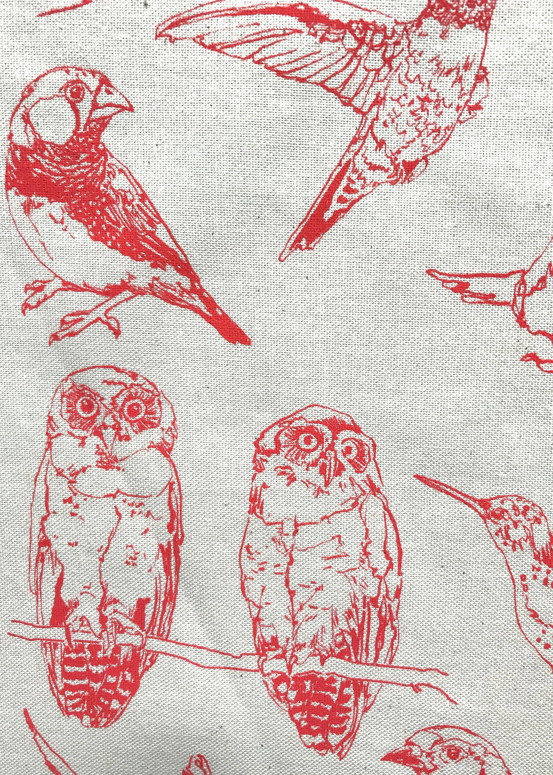 'Exotic Birds' Red, detail 2.jpg