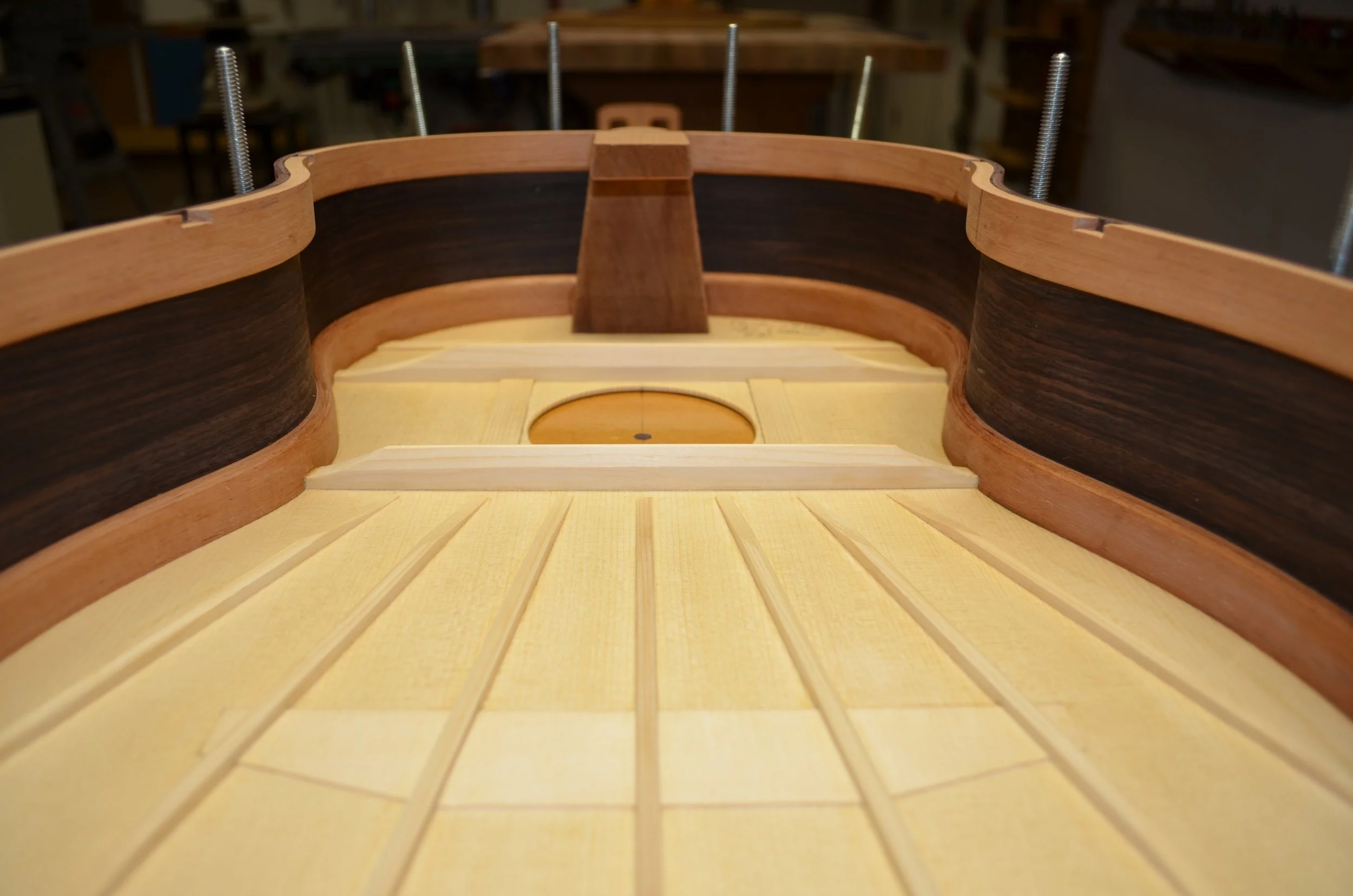 Spruce top bracing