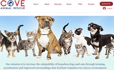 Cove Animal Rescue website