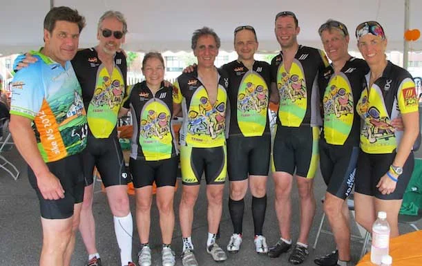 Alan D. - Medway, MA (5th cyclist from left)