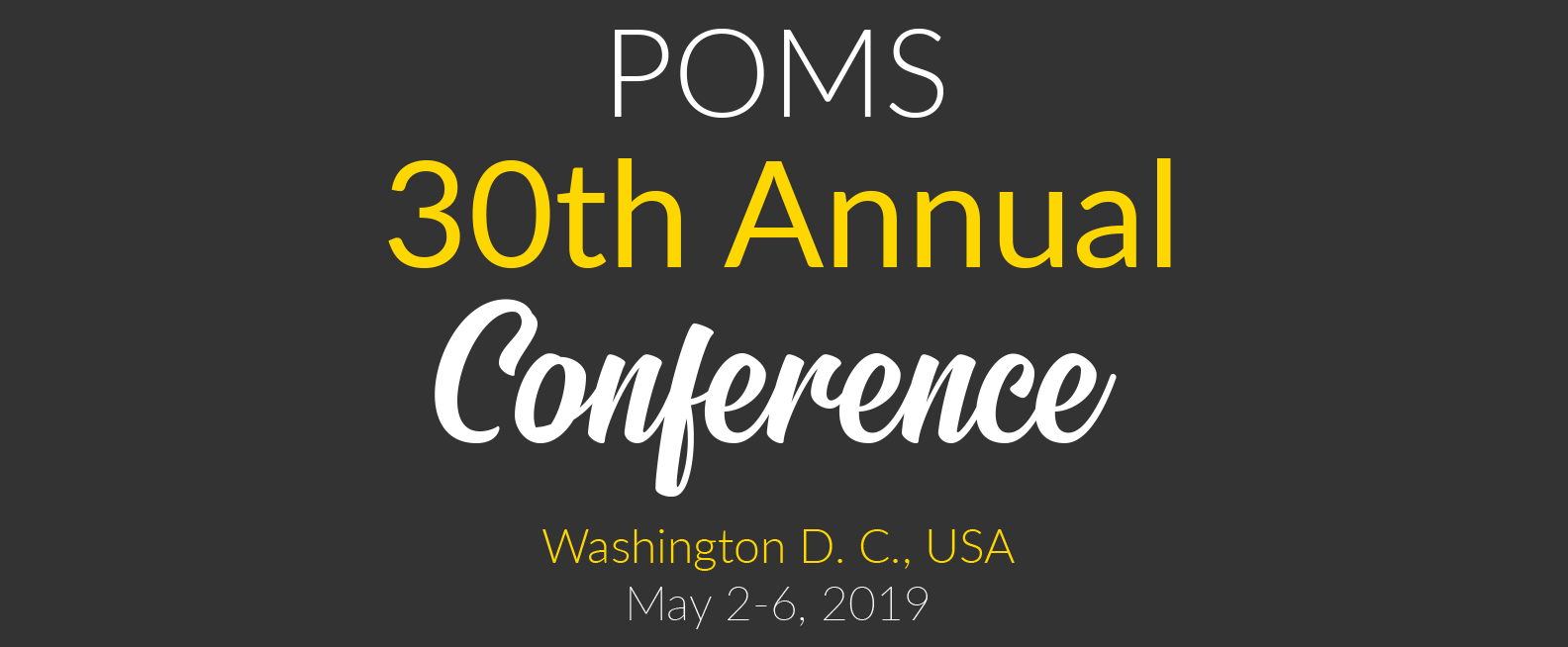 POMS 30th Annual Conference