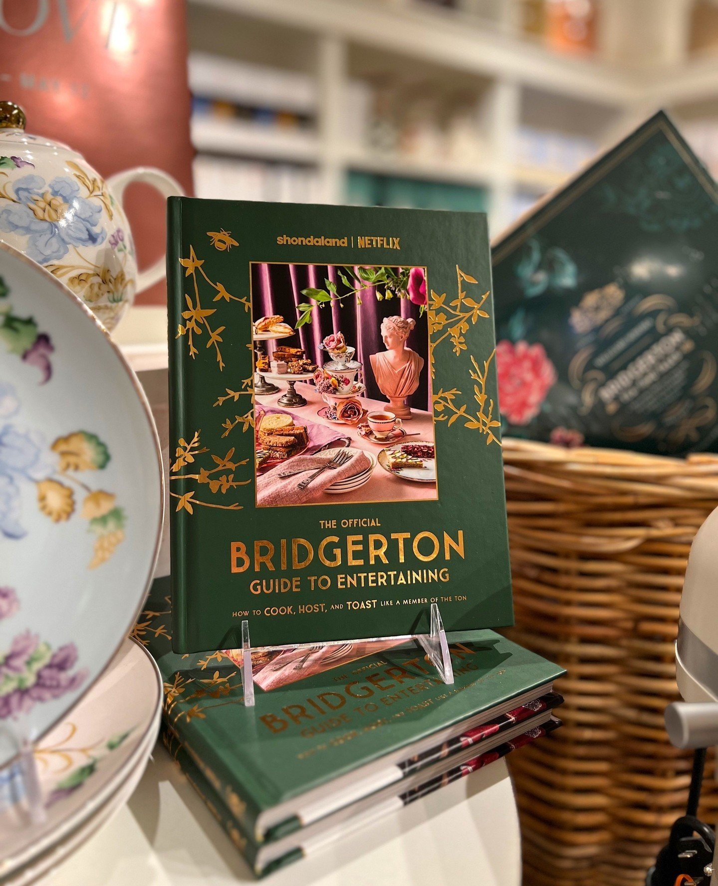 Take Mom to tea with the @williamssonoma and @bridgertonnetflix collaboration. With elegant tableware, sweet delights and lavish libations, they have the entertaining essentials you need for a posh Mother's Day party. 🫖⁠