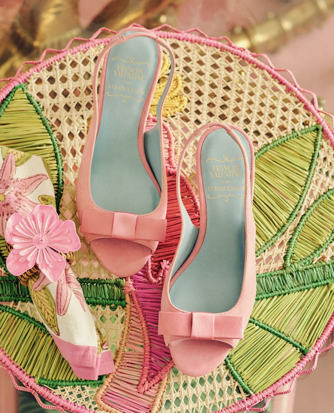 Spring break style, with a tropical twist. 🌴 This @jmclaughlin x @francesvalentine collaboration brings playful color and polished charm for any warm-weather adventure ahead. Shop these shoes and other getaway staples in-store, and tap into our stor