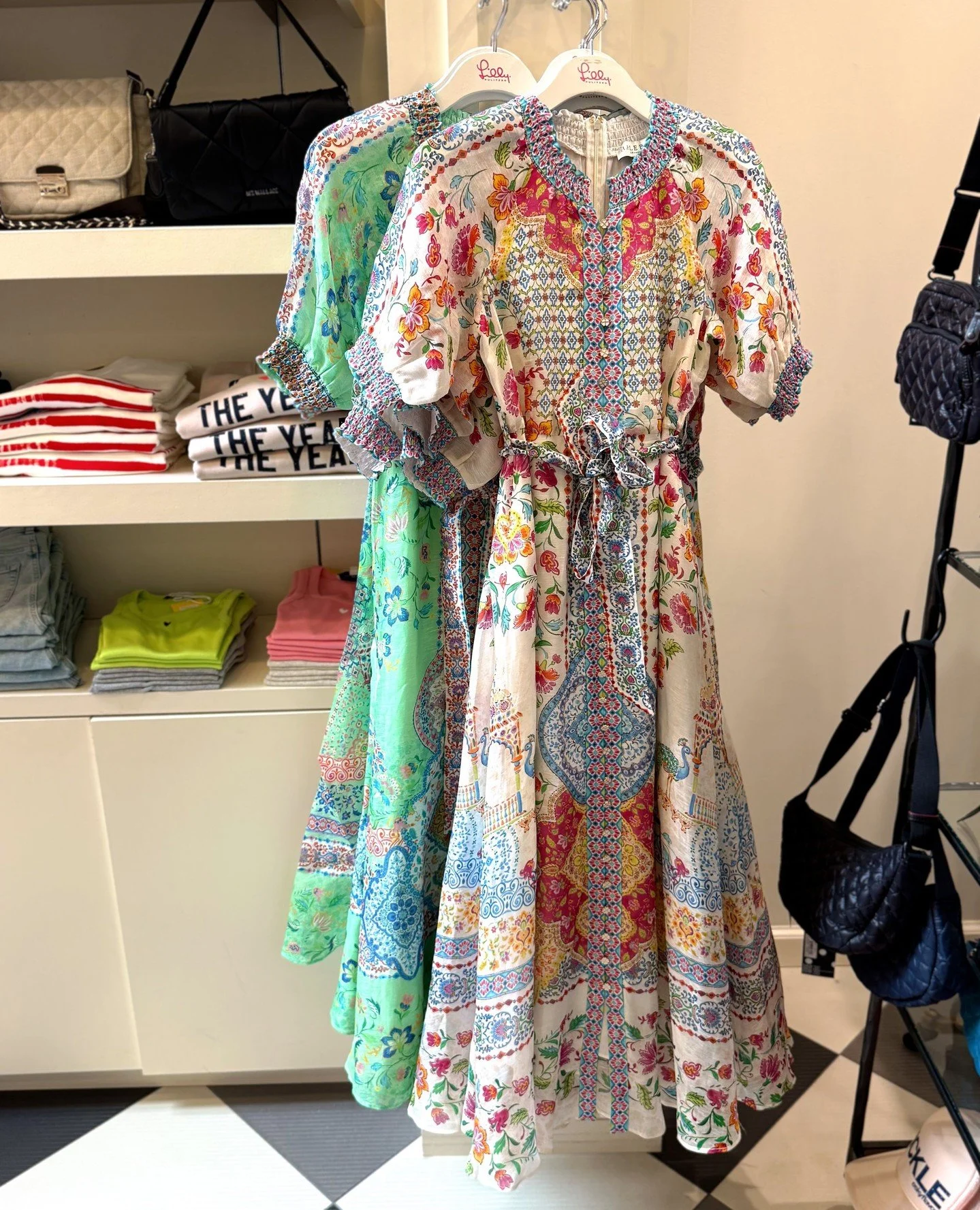A summer statement piece, if we've ever seen one. 😉🌺⁠
⁠
The @halebob_official Beline Organza Maxi Dress has arrived at @mellyedina in dreamy ivory and vibrant green&mdash;ready to turn heads at every garden party, patio dinner and summer soir&eacut