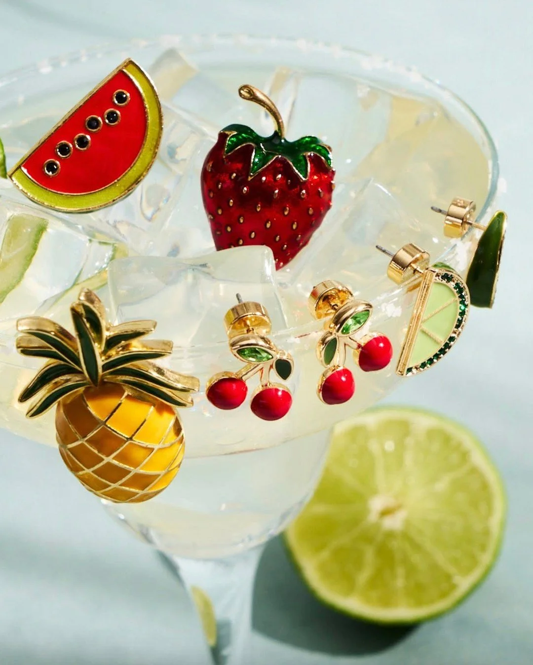 Our fabulous friends at @lovechicos are giving a whole new meaning to &ldquo;fruit cocktail.&rdquo; 😉🍒 Add a playful pop to your summer style with their charming collection of fruit-inspired earrings, rings, brooches and more. Stop by this week to 