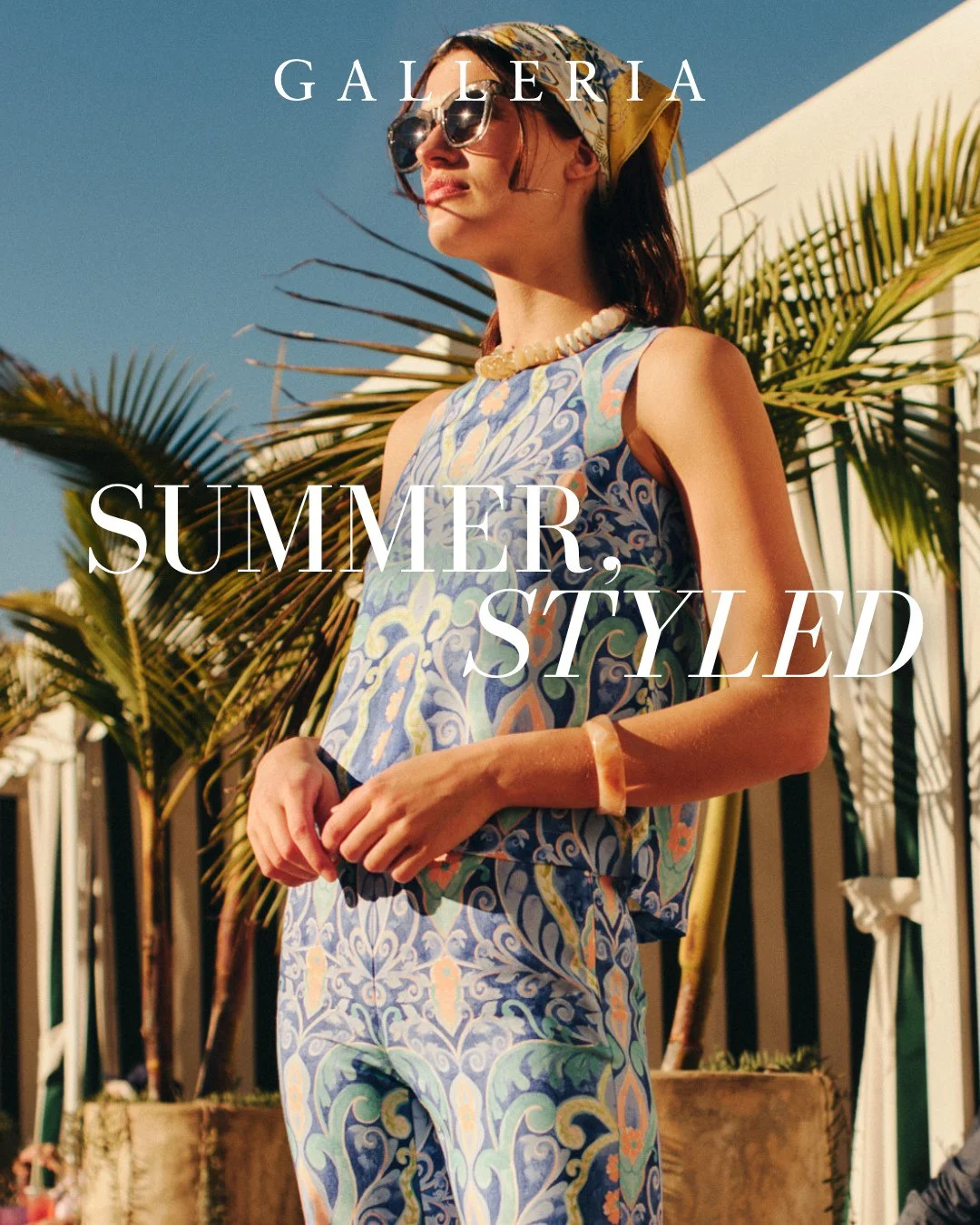 Summer, Styled at Galleria. ✈️⁠
⁠
Whether you're headed across the globe or escaping for a long weekend, every great getaway starts with pieces that are equal parts fun, fashionable and functional. Explore our digital guide for elevated travel essent