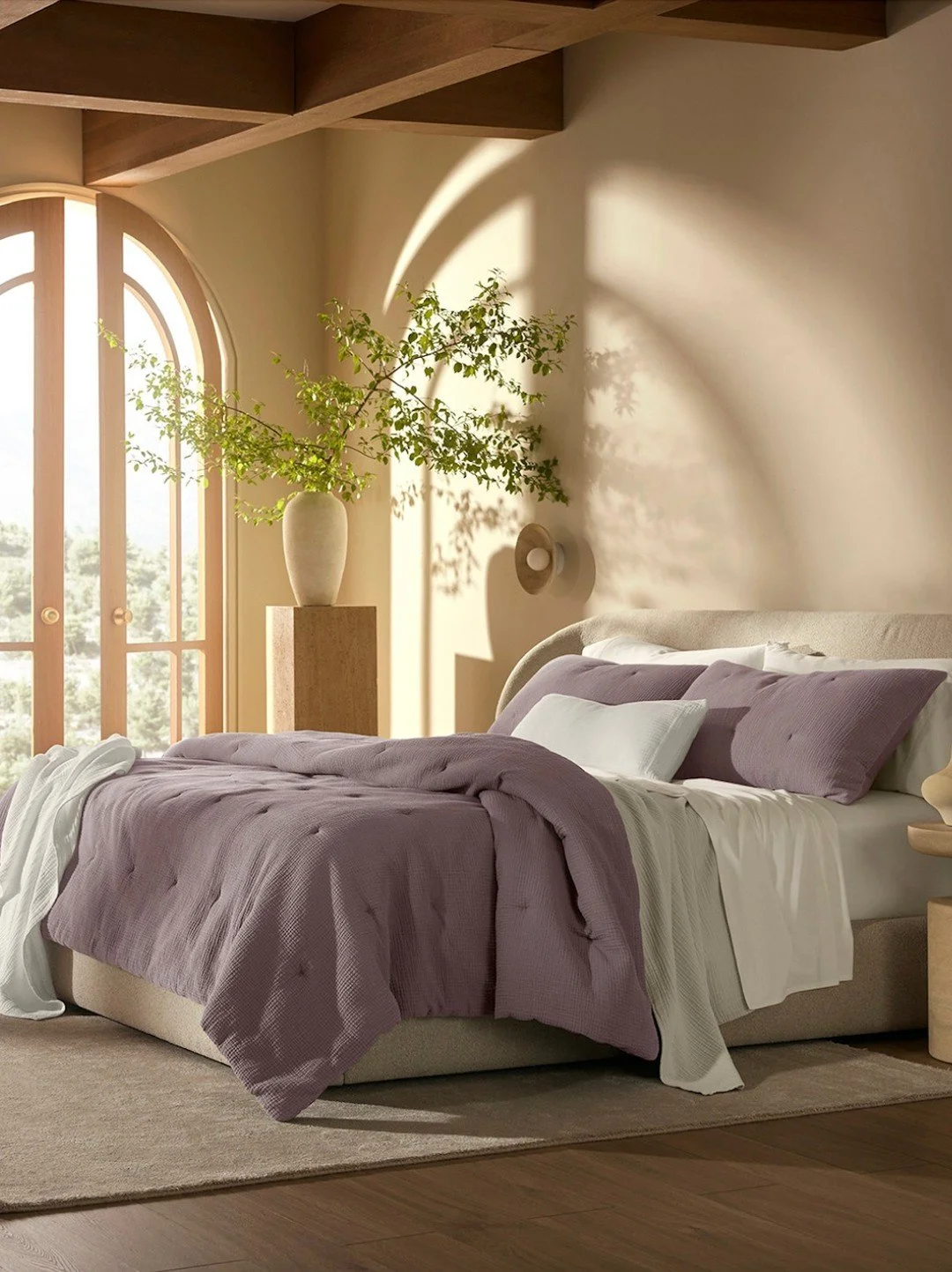 A rich new hue for the season ahead? Meet Plum, @bollandbranch's newest color drop! 🍇 Moody, warm, and effortlessly timeless, @bollandbranch's newest colorway brings beautiful depth to the bedroom. Shop Plum across their favorite bedding collections