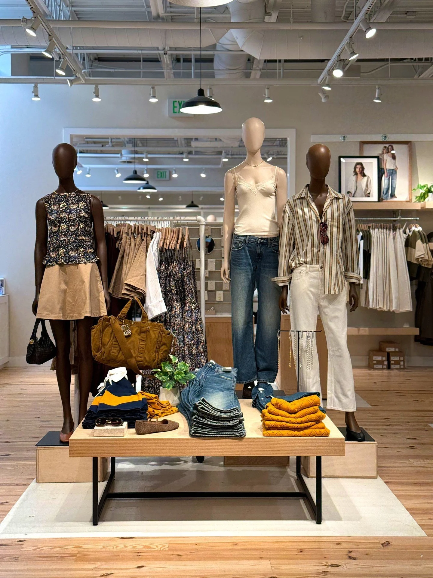 Blues, golds, and earthy browns: @madewell has our pre-fall color palette down. 🍂 Rich, warm, and made for mixing and matching, these hues are easing us into autumn one statement piece at a time. Stop by this week to shop the shades we can&rsquo;t g