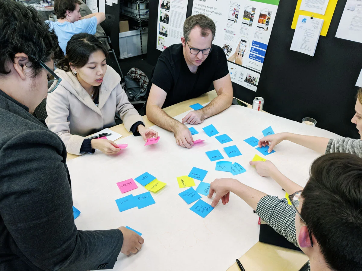A team of philosophers and students sorts stakeholders in the early stages of mapping the moral landscape.