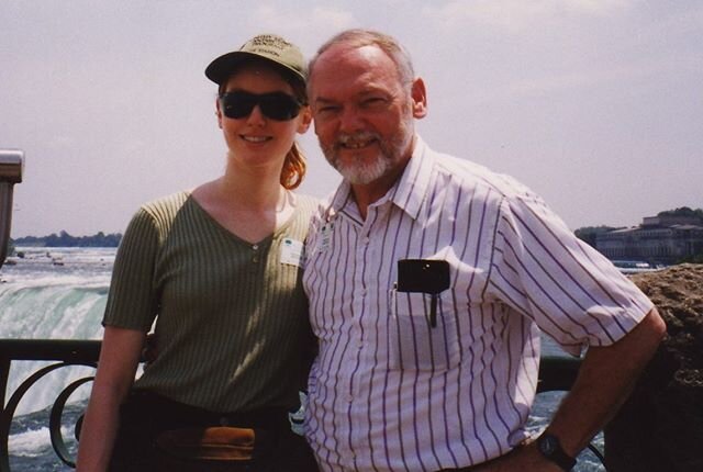 happy father&rsquo;s day, to my incredible friend, champion and DOD - and all the fathers out there. here we are at niagara falls on a day off from filming urban legend in toronto. so hard to believe this was 22 years ago! ❤️ #happyfathersday 📷 @lod