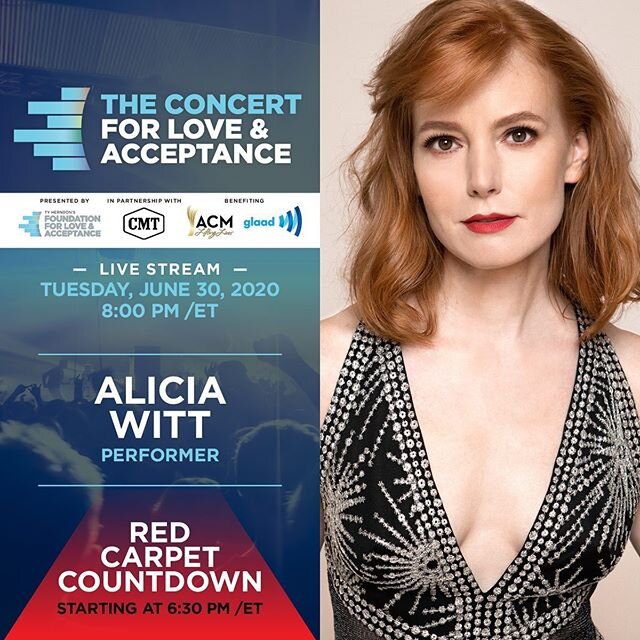 I&rsquo;m honored to be performing during the Concert For #LoveAndAcceptance Red Carpet Countdown. Be sure to tune in on @cmt&rsquo;s YouTube and Facebook pages at 6:30 pm ET on June 30. To learn more about this show to support #LGBTQ youth and the m