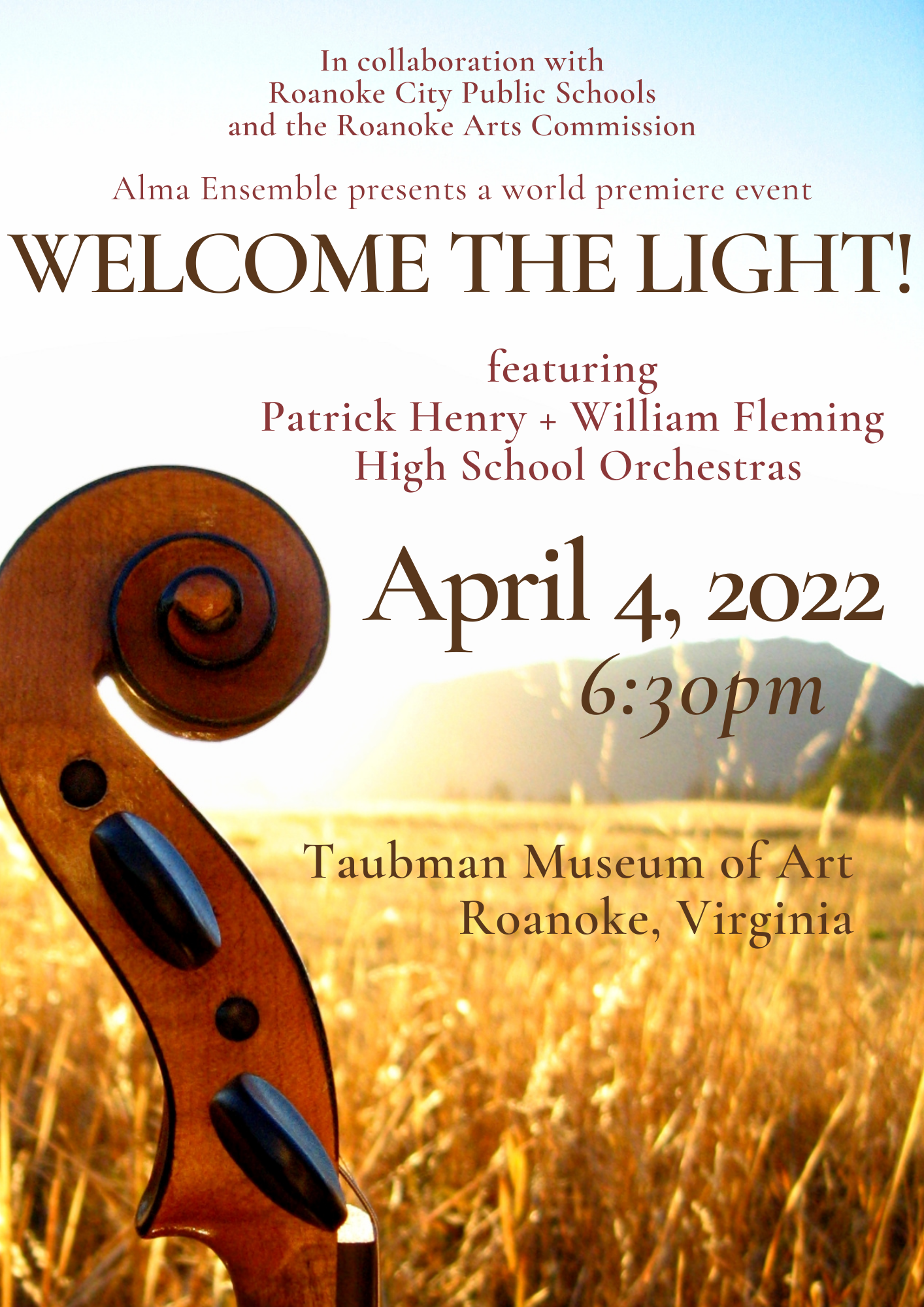 Welcome the Light - A World Premiere Event!