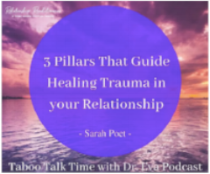 Dr. Eva Brown and I talk about the three pillars that guide healing trauma in relationship. Link Here .