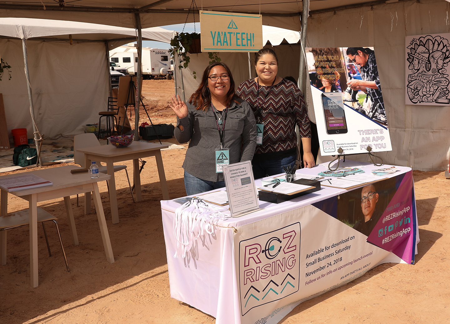 Recruiting entrepreneurs at the 2019 Western Agency Navajo Fair