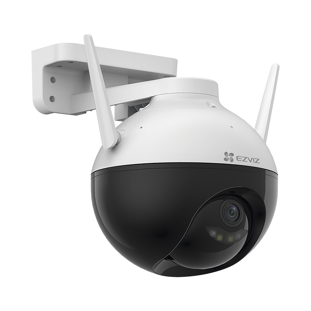 Control de Voz Alexa panorámica de 360 ° Cámara de Seguridad Exterior SimCam AI Blanco IP54 Impermeable cámara de vigilancia doméstica WiFi 1080P HD Inteligente con reconocimiento Facial 