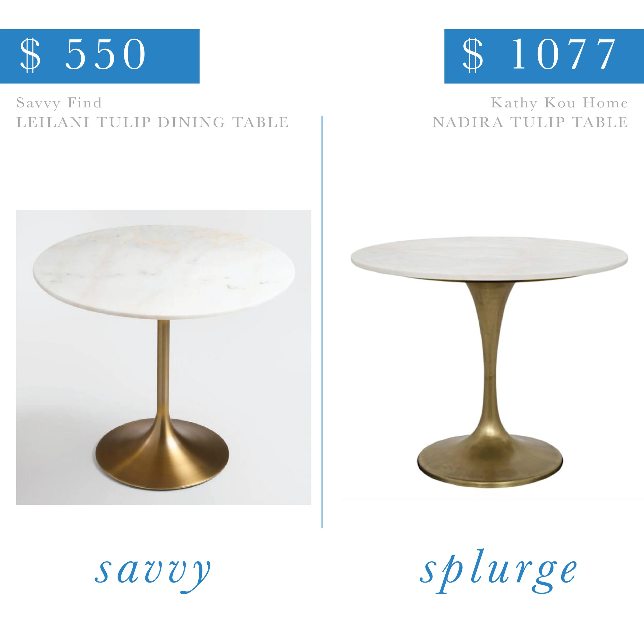 Marble Tulip Table