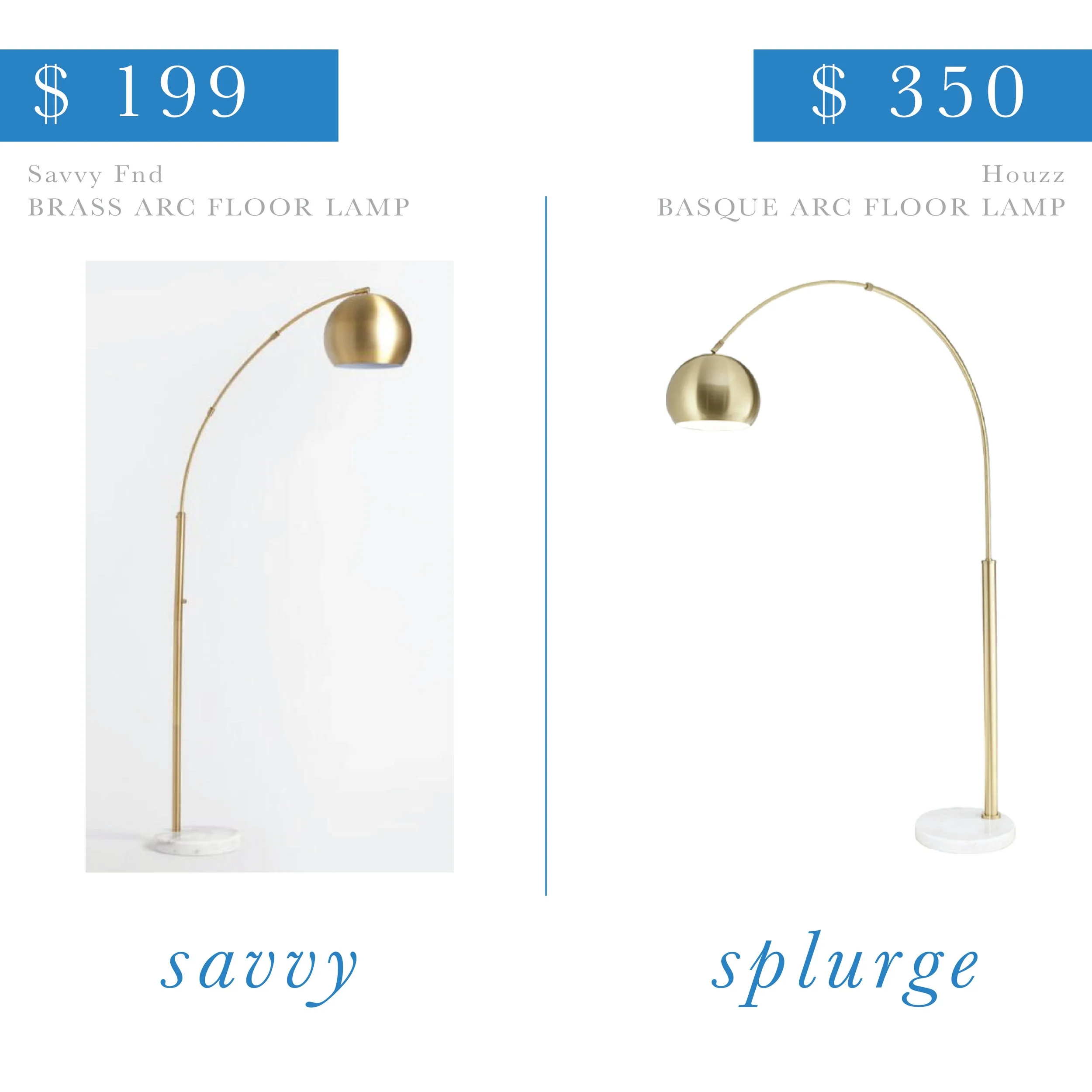 Brass Arc Floor Lamp