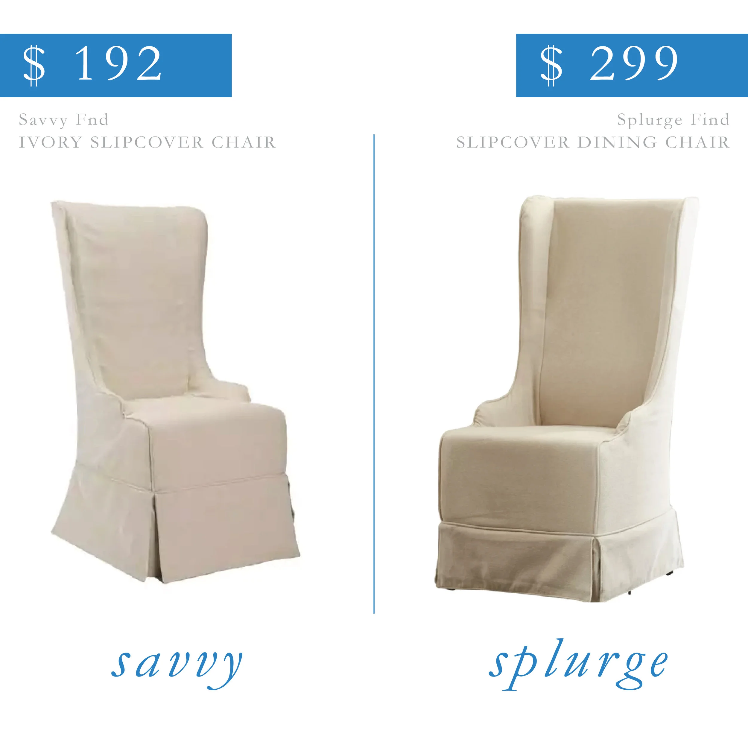 Slipcovered Dining Chair