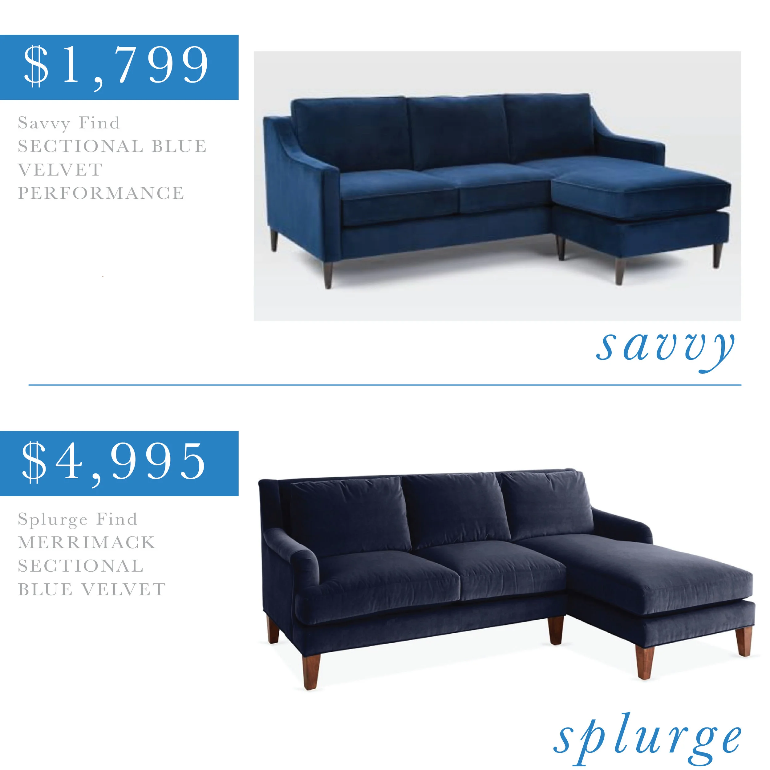 Reversible Navy Sectional