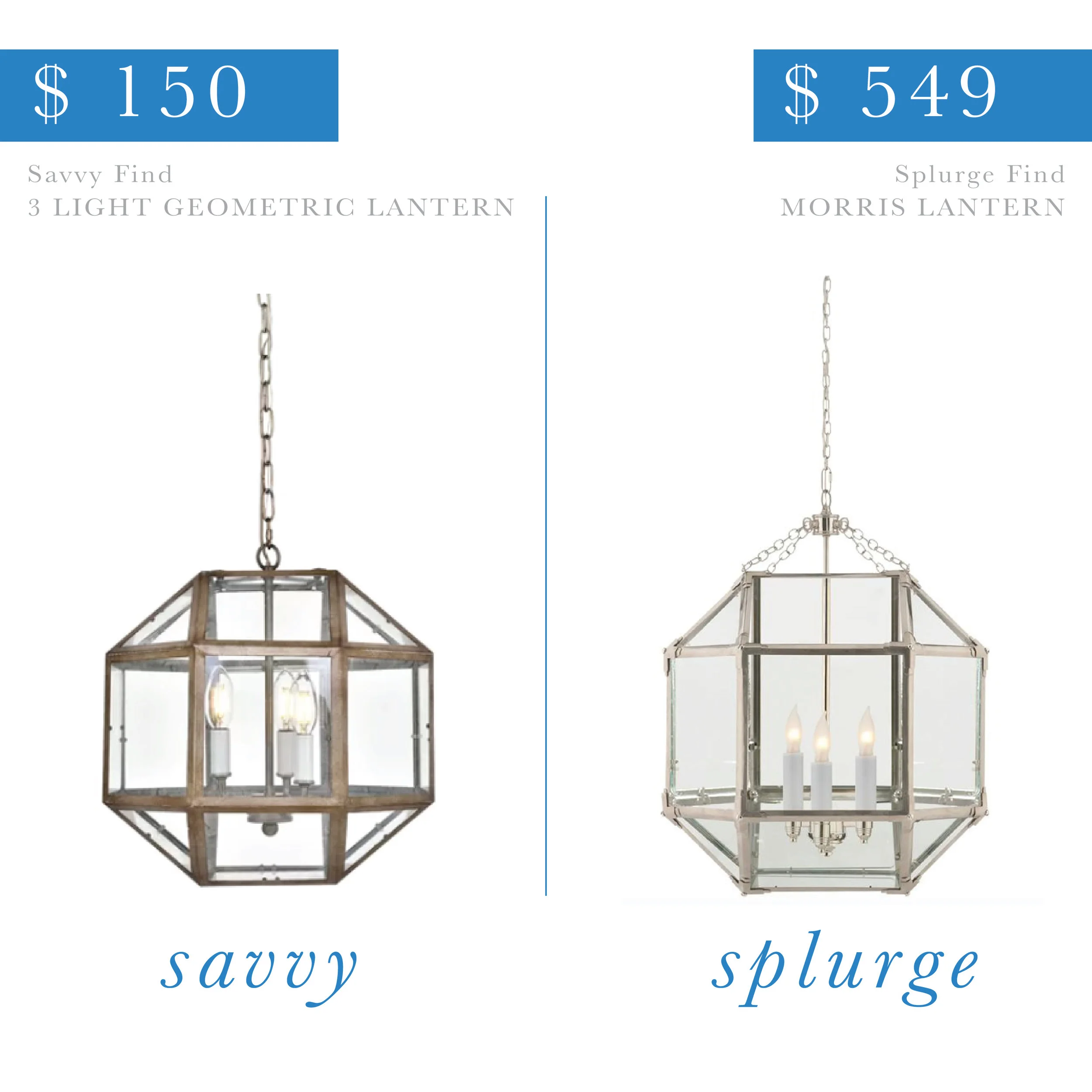 Glass Geometric Lantern