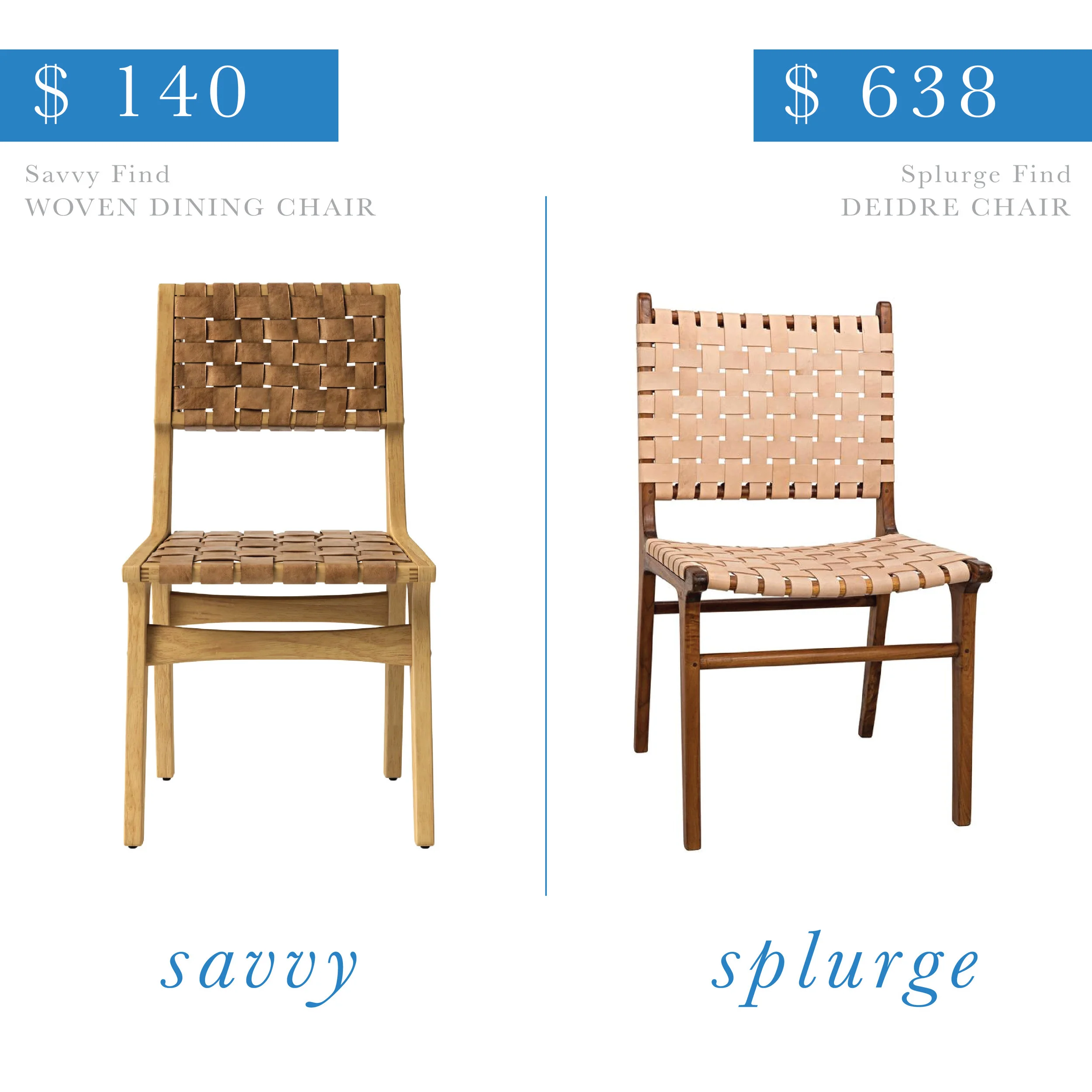 Woven Leather Dining Chair