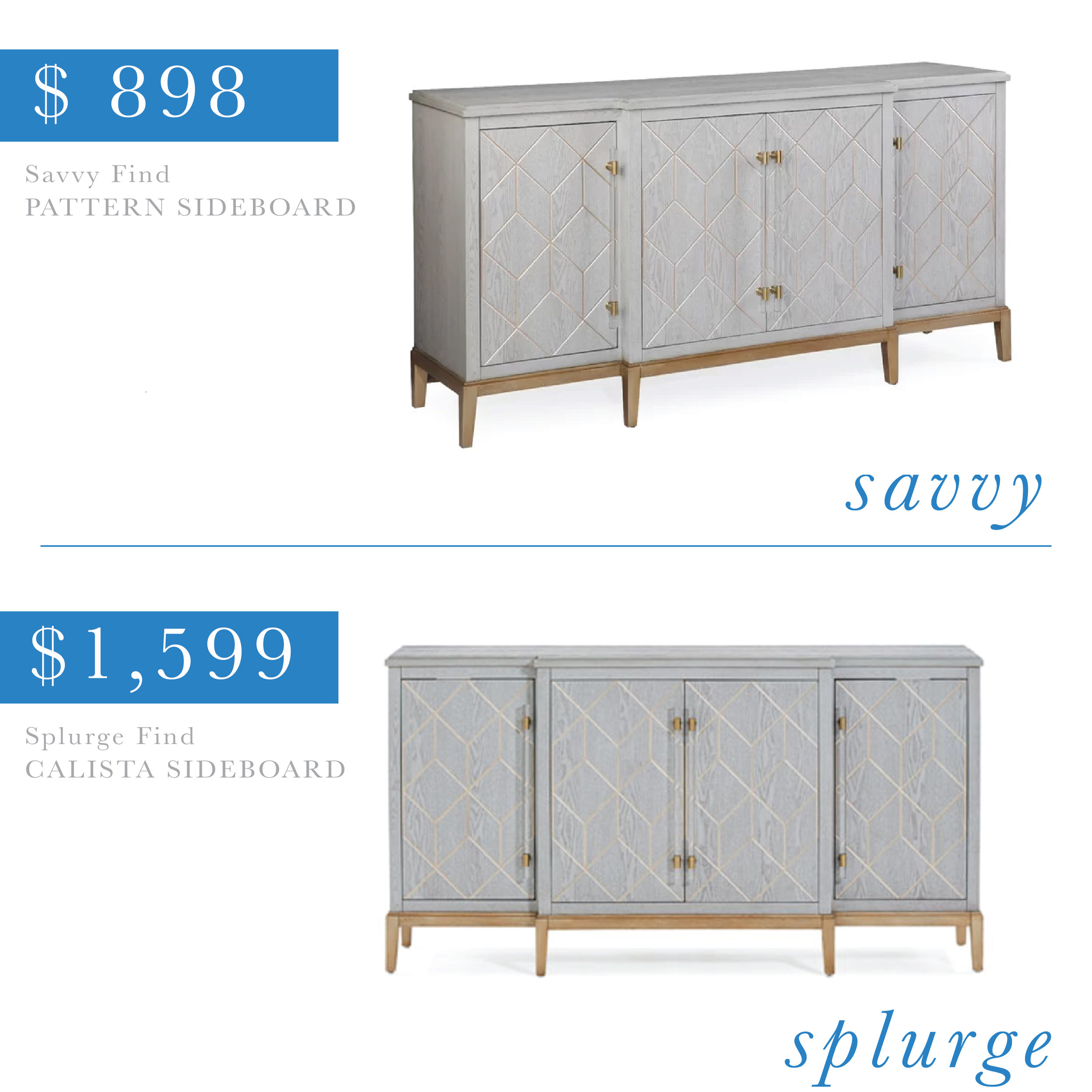 Gray Modern Sideboard