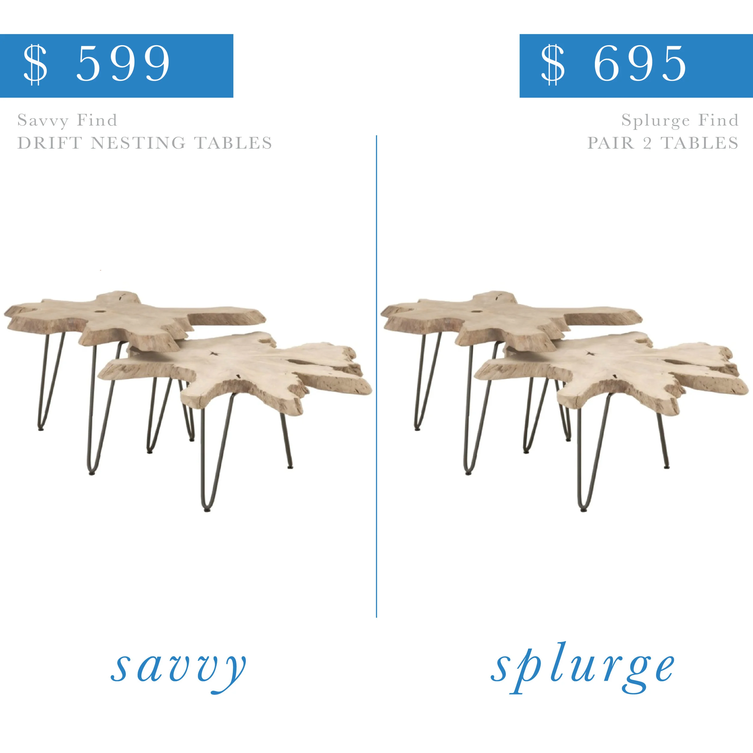 Driftwood Nested Tables