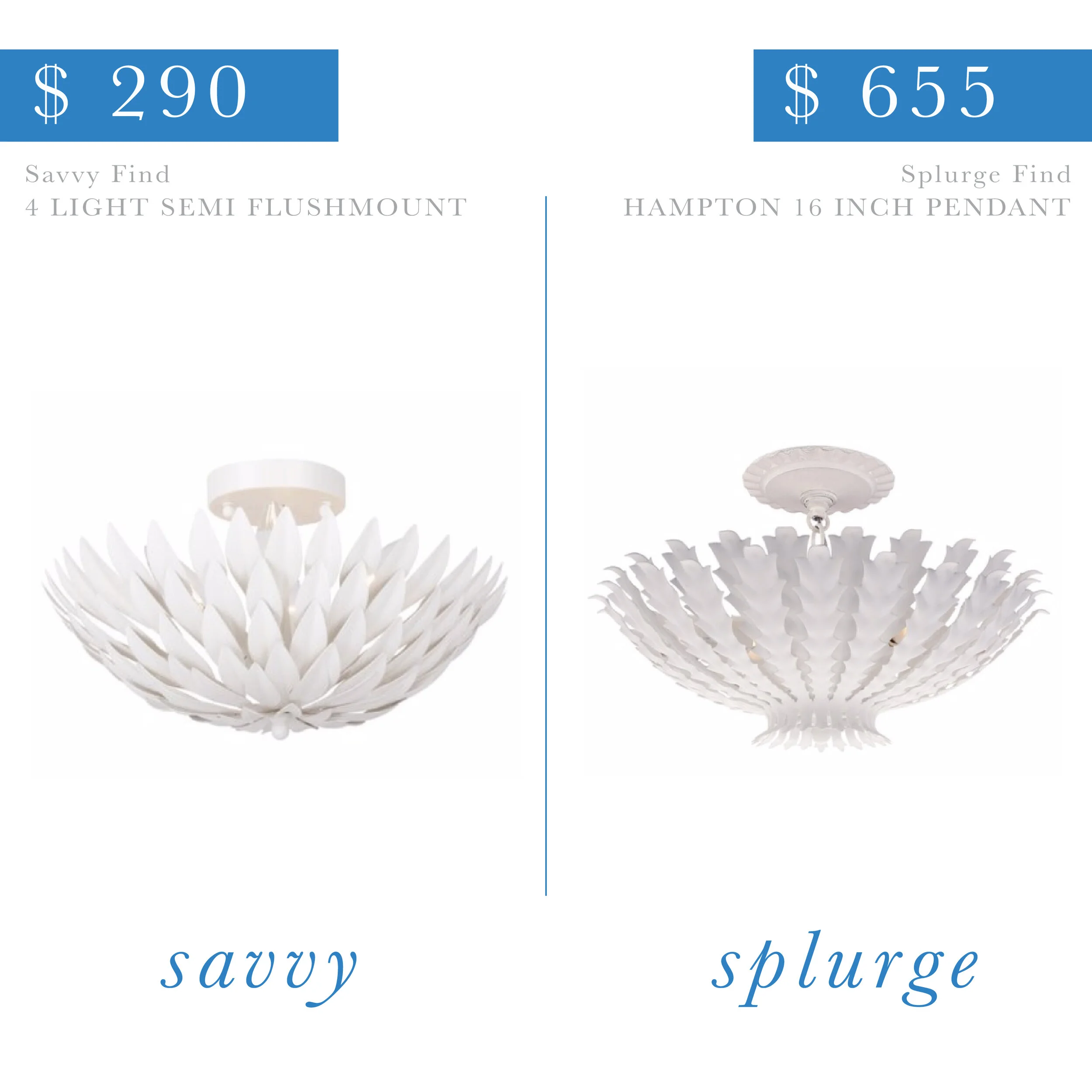 White Olive Leaf Flushmount