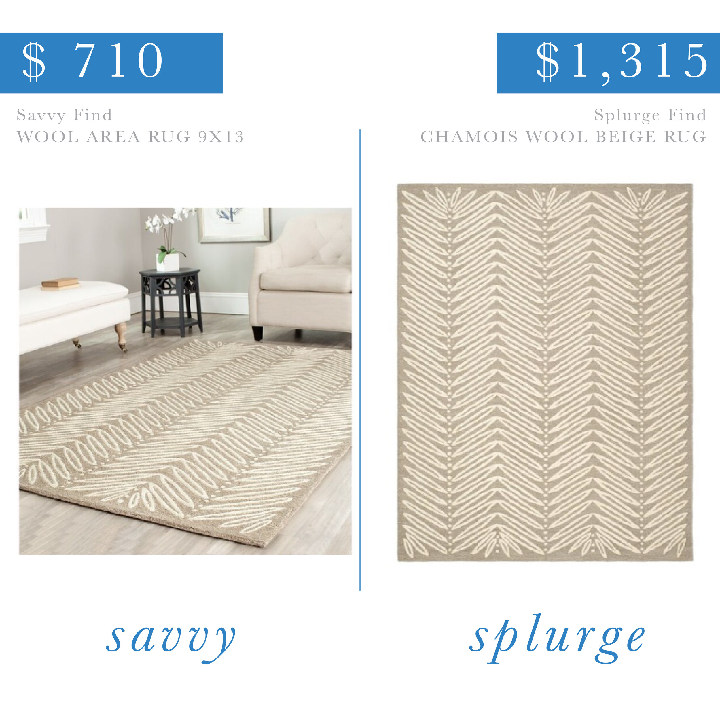 Wool Beige Rug