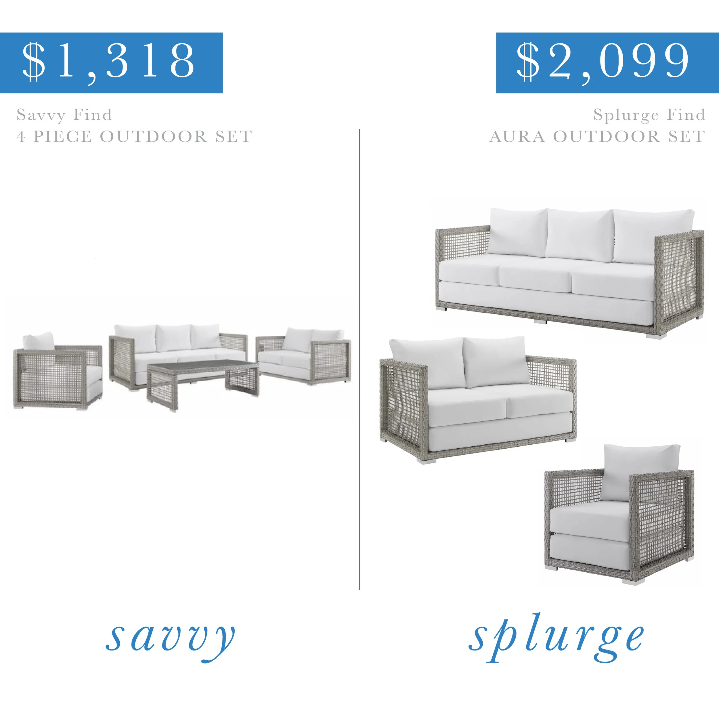 Gray Woven Outdoor Set