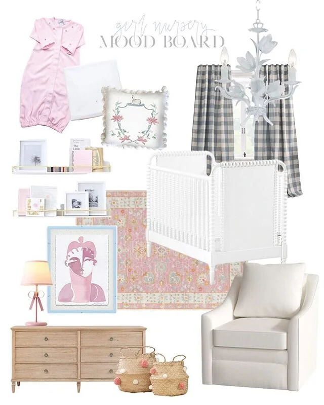 💓💙We are excited to bring you this nursery mood board collaboration with @shopellifox! Combining  @laurenisafox expertise in children's apparel and our love of attainable interiors, we've brought you two nursery looks with classic pillows and the p