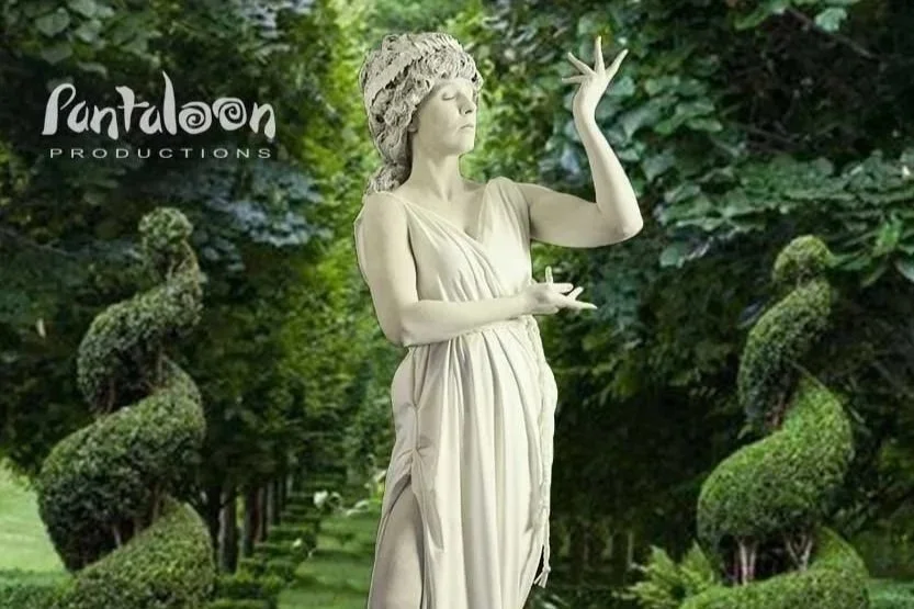 White marble human statue