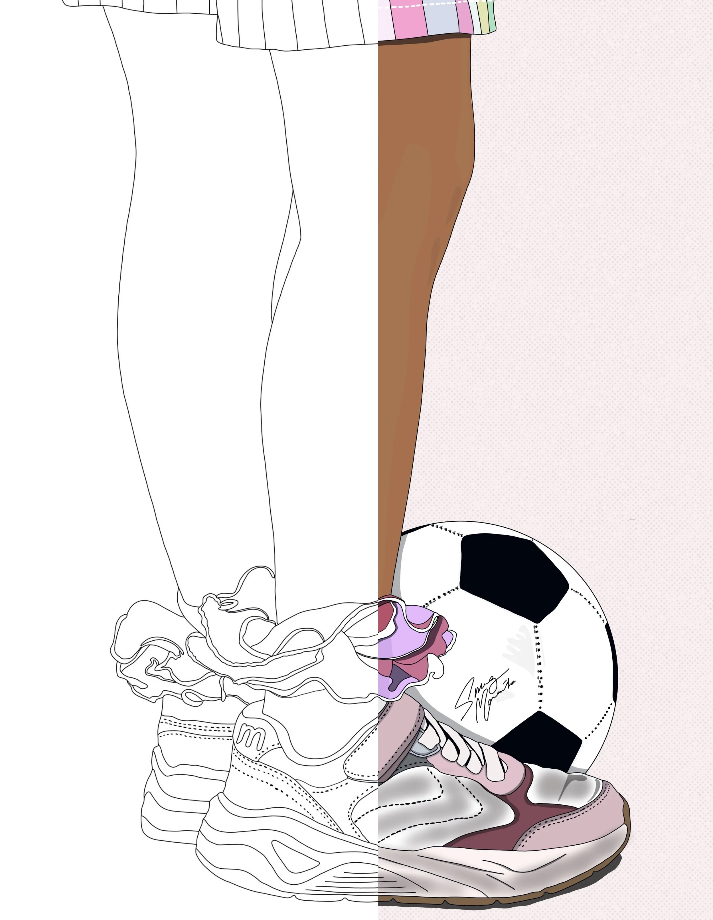 M is for Mundial Coloring Page