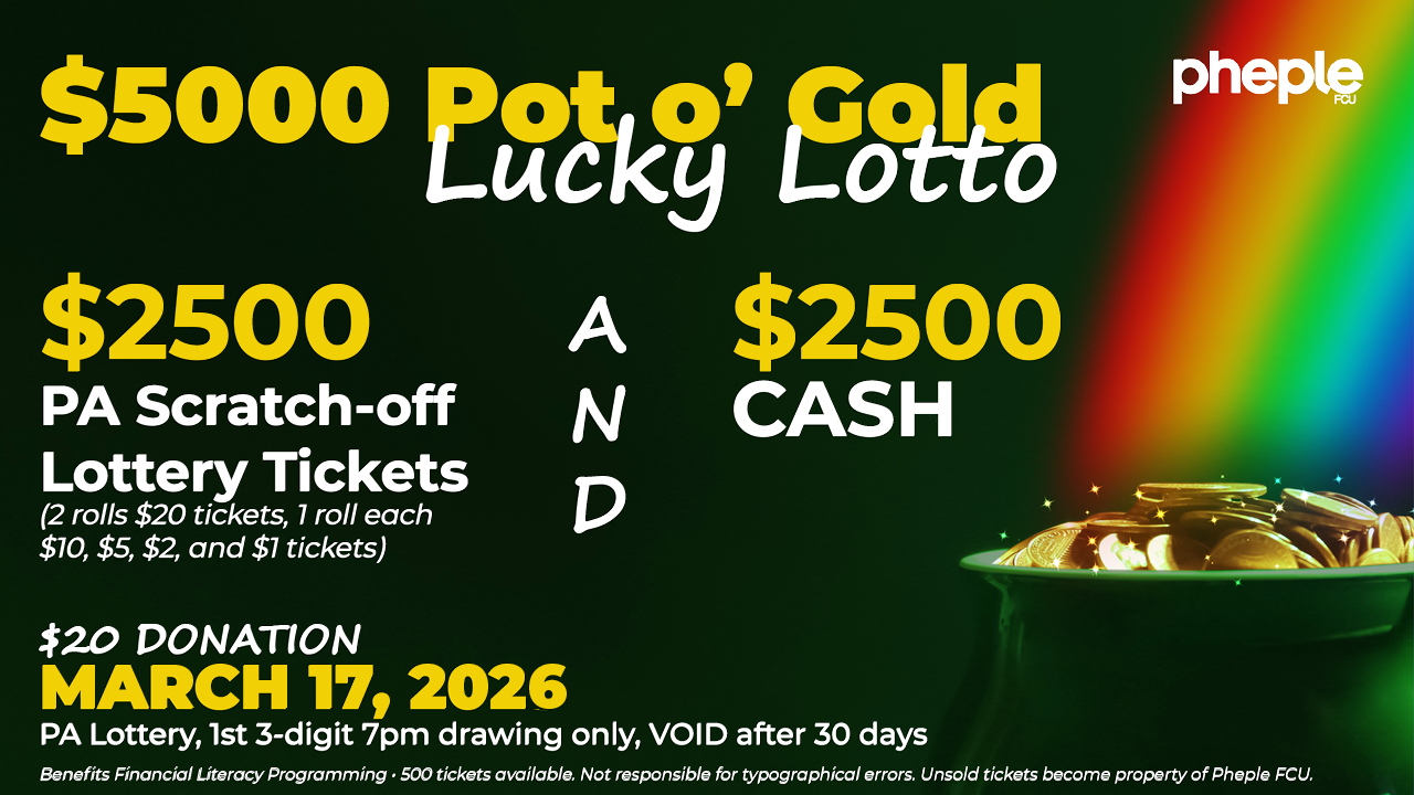 $5000 Pot o' Gold Lucky Lotto Raffle Ticket Now on Sale! 