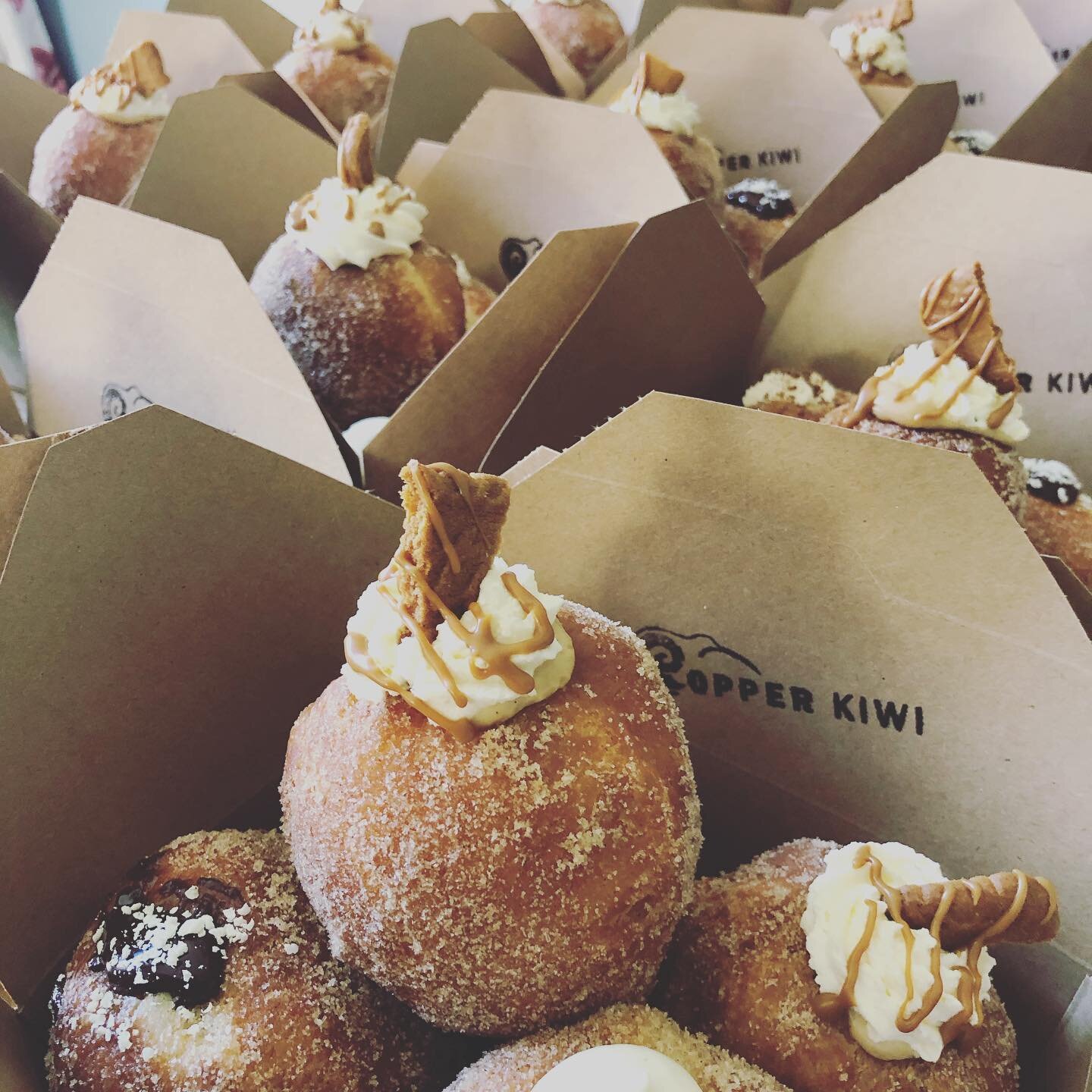🍩🍩🍩 Keeping us busy while we can&rsquo;t be out and about!! Homemade doughnuts are flying out of the kitchen here! Get in touch to be added to the HUGE list of deliveries over the next few days! New flavours each week! Thanks for supporting us guy