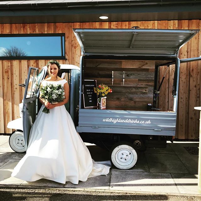 Why not pop along to @coco_salon_spa today for their Wedding Fair, come and see the stunning dresses provided by @wedding_daze_nairn and enjoy a wee candy floss prosecco taster from The Wee Dram Van!! 🥂👰🏻💖 #theweedramvan #wildhighlanddrinksco #we
