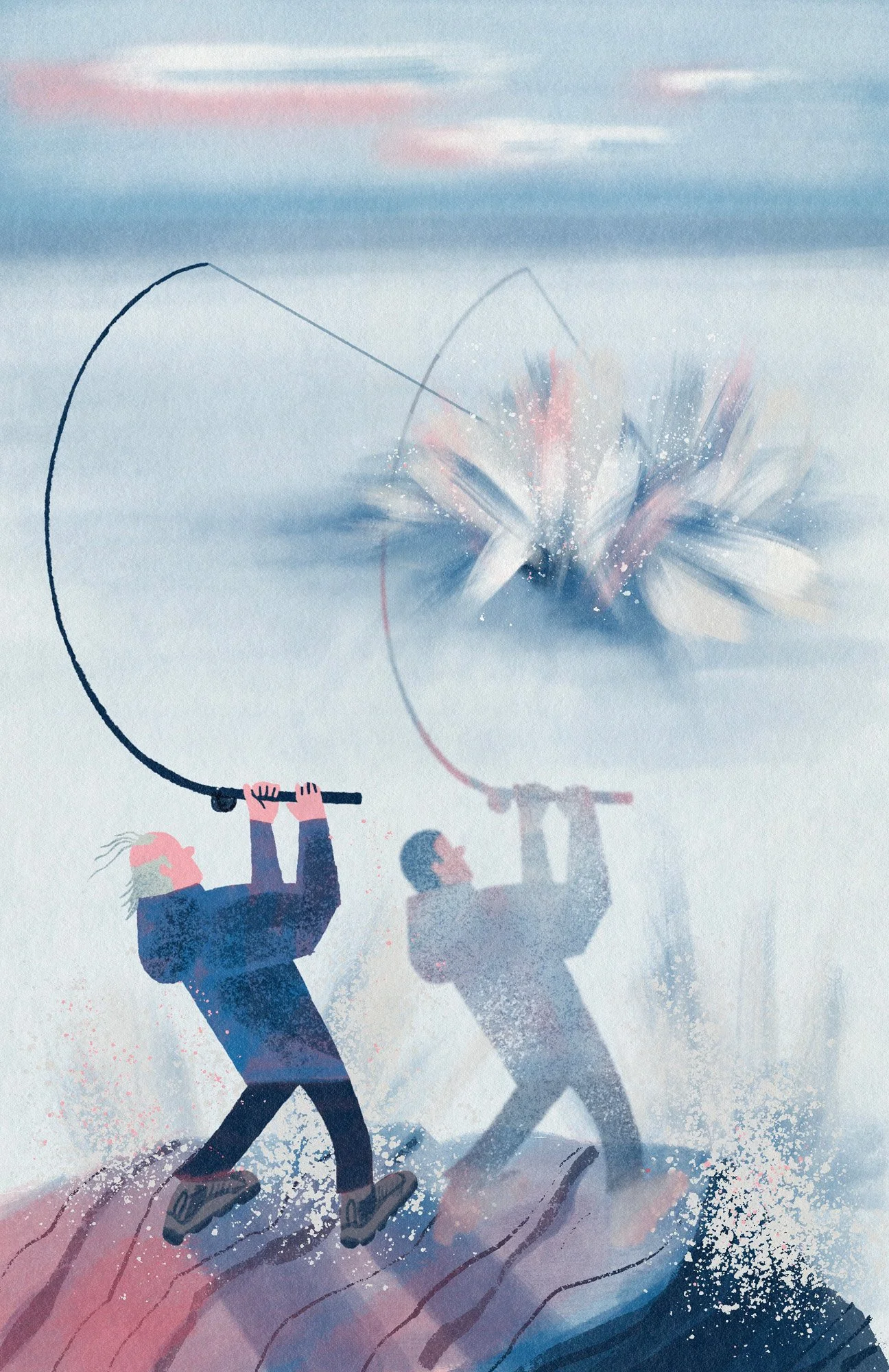 Editorial illustration exploring themes of memory, aging, and loss.