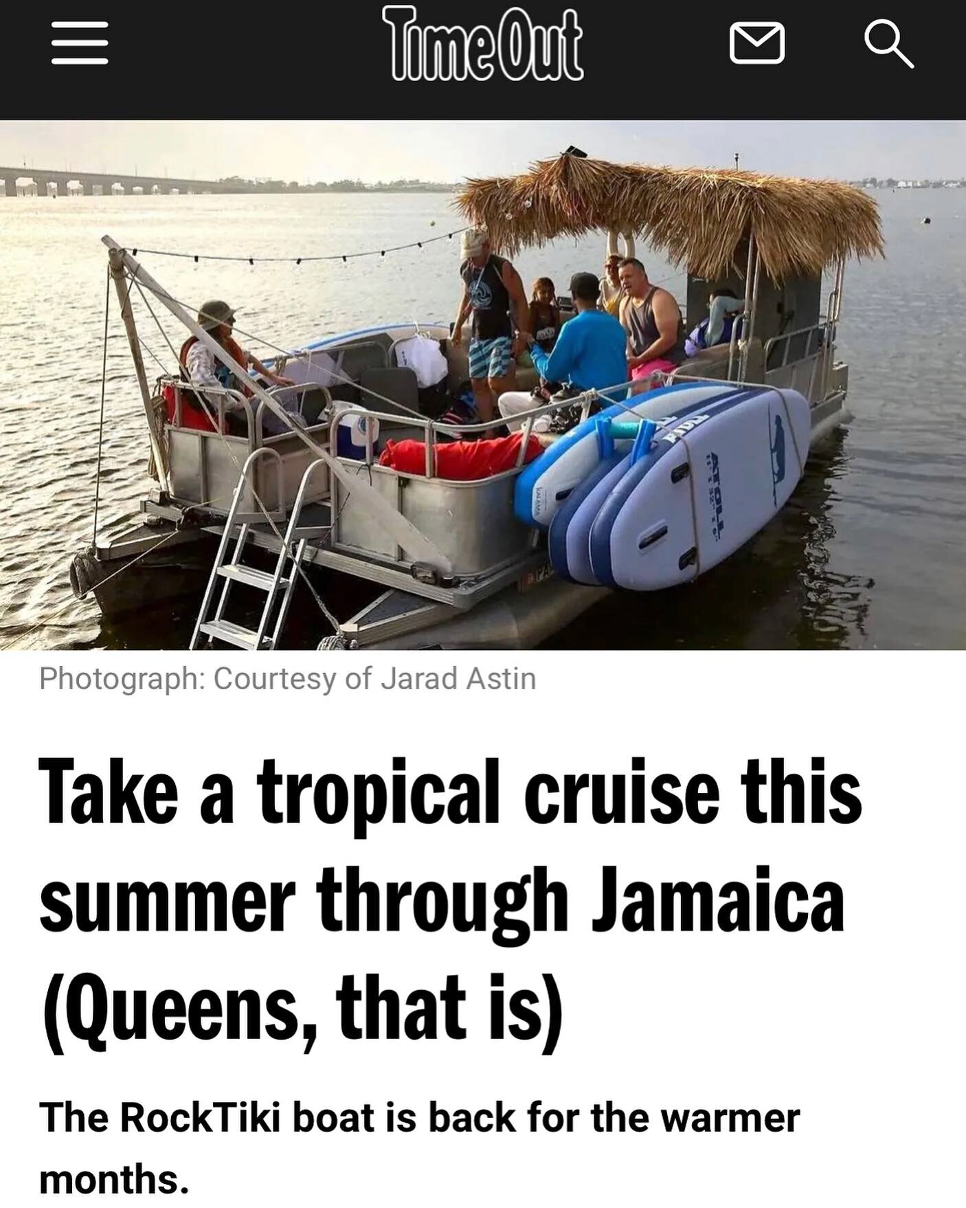 Weather got you down? Summertime dreaming keeping you up at night? Set up a trip on NYC&rsquo;s first riki cruise aboard ROCKTIKI!  https://t.ly/tFmNP  Thanks to @timeoutnewyork for the shoutout!! #nycsailing #boatrides #nyctikitours #nyctiki #things