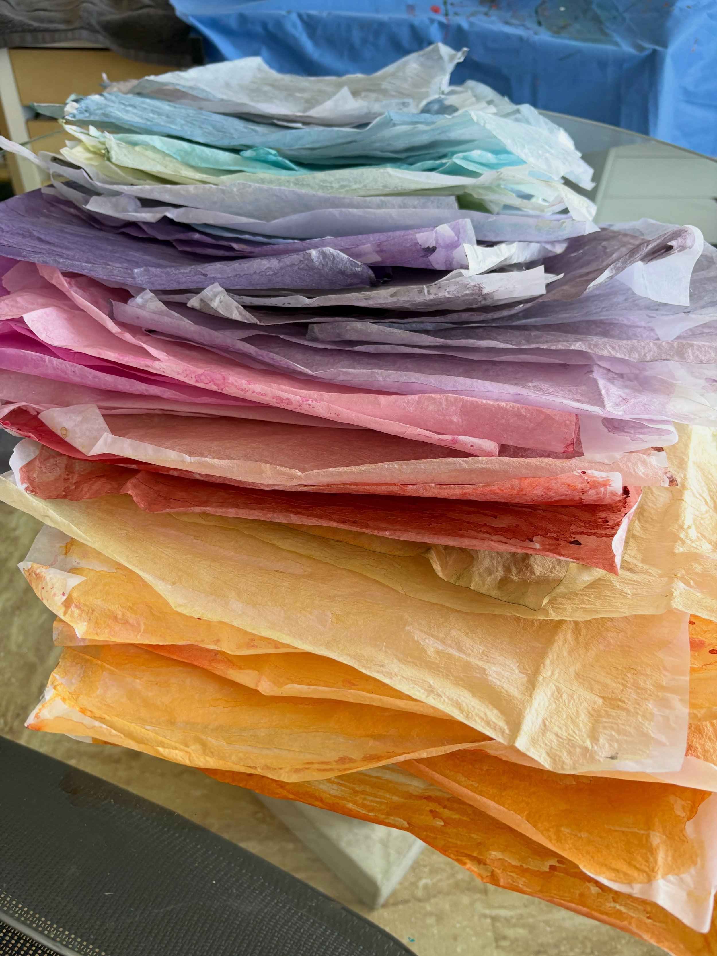 TISSUE PAPER MAGIC

I have a thing for tissue paper.

It&rsquo;s one of my favorite materials to work with in collage.

It adds color while still allowing transparency. It&rsquo;s scrunchable. It softens hard edges. It creates layers. It changes a co