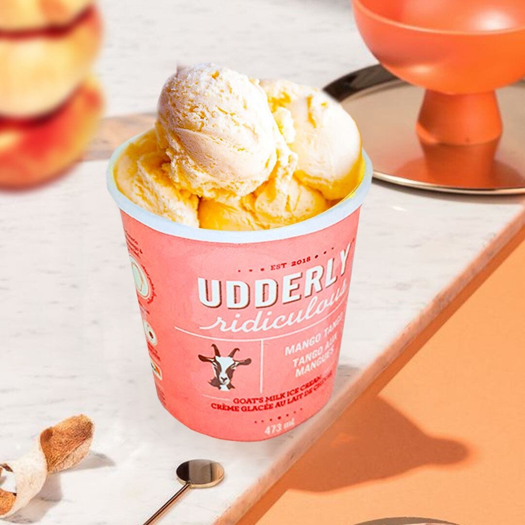 The irresistible combination of peaches and mango is guaranteed to make your tastebuds tango! This refreshing ice cream is made with fresh Ontario Goat&rsquo;s milk, cream and curd, and blended with real peach and mango purees. You&rsquo;re welcome i