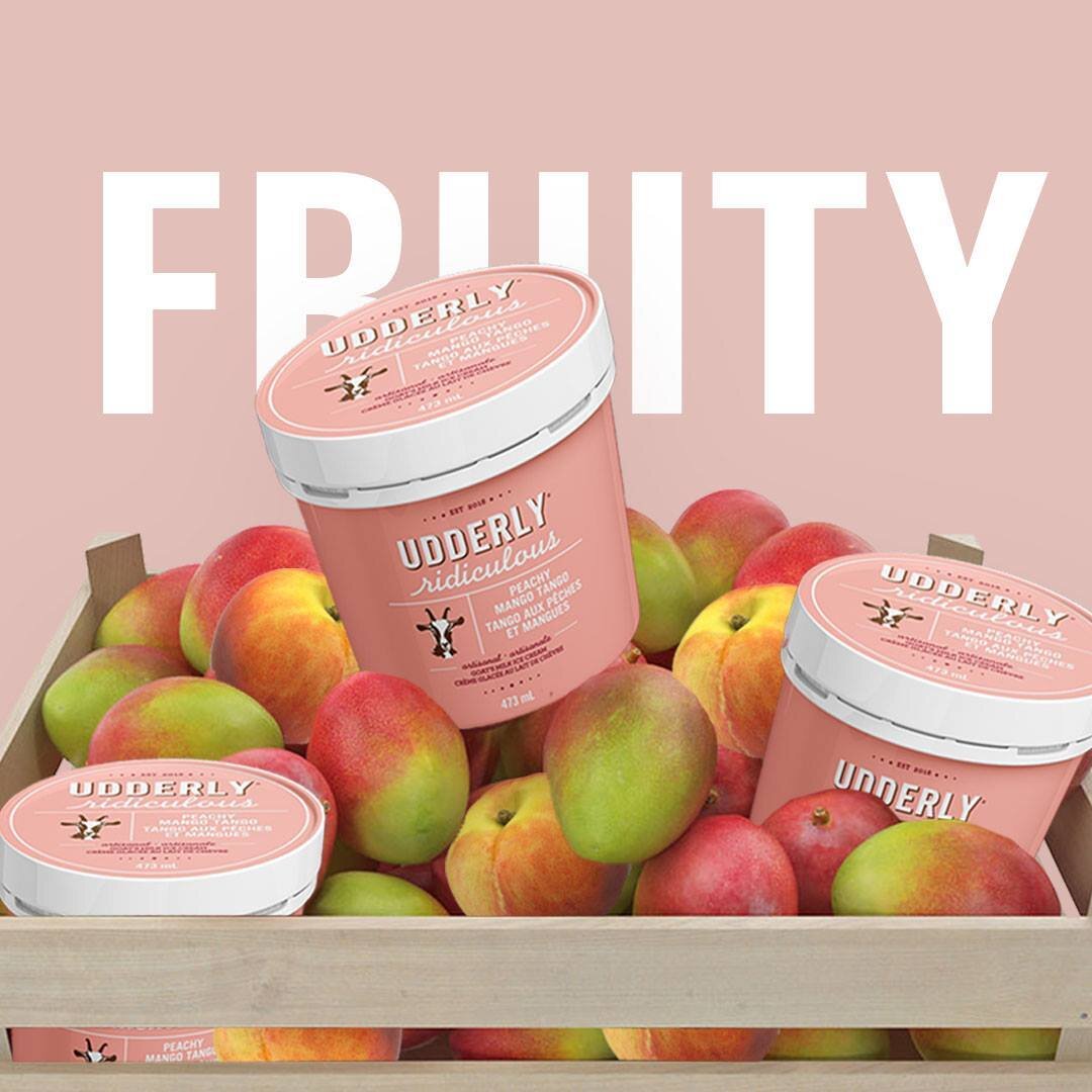 The irresistible combination of peaches and mango is guaranteed to make your tastebuds tango! This refreshing ice cream is made with fresh Ontario Goat&rsquo;s milk, cream and curd, and blended with real peach and mango purees. You&rsquo;re welcome i