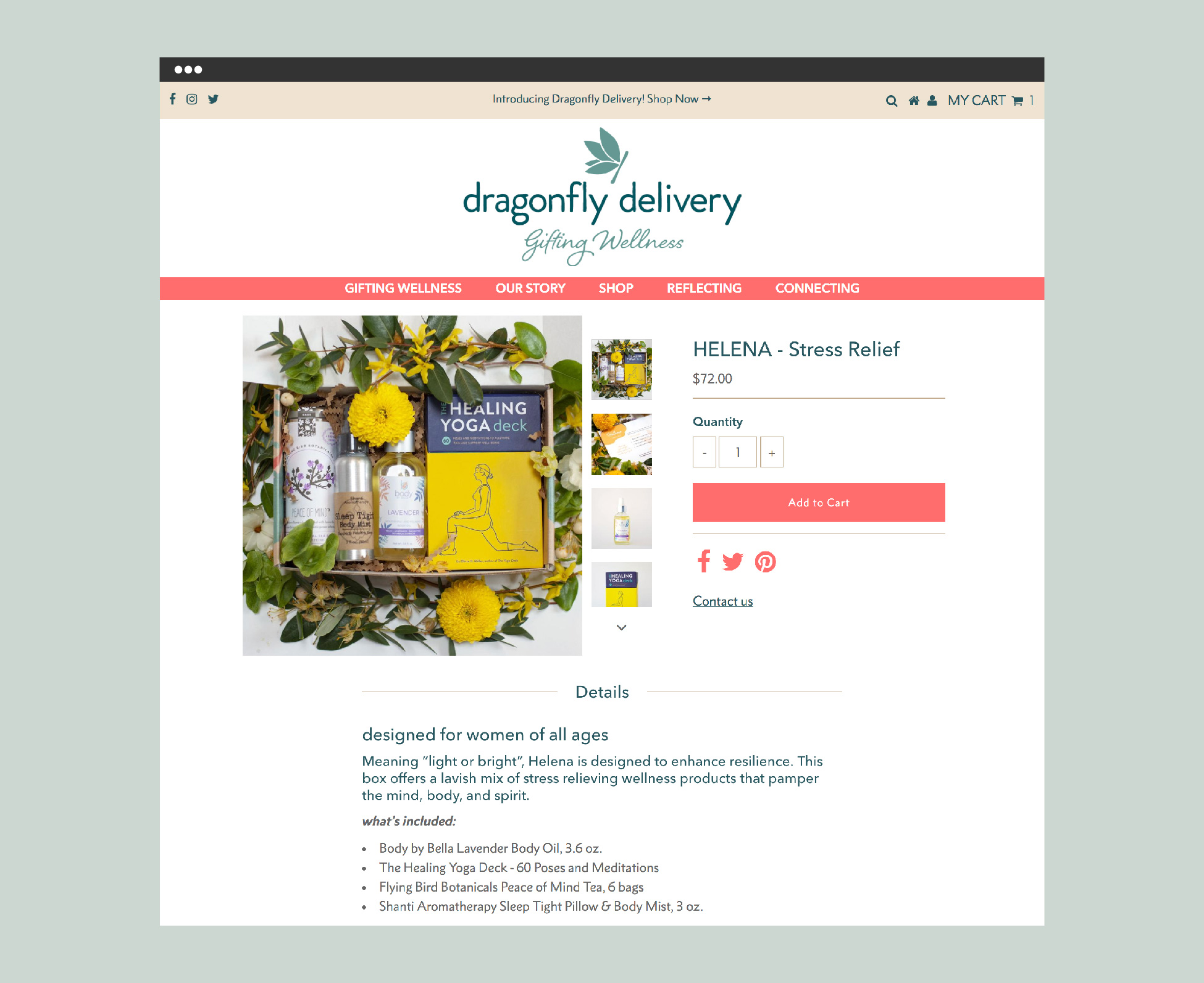 Dragonfly Delivery Shopify Website ( dfdelivery.com ) Product Page Design