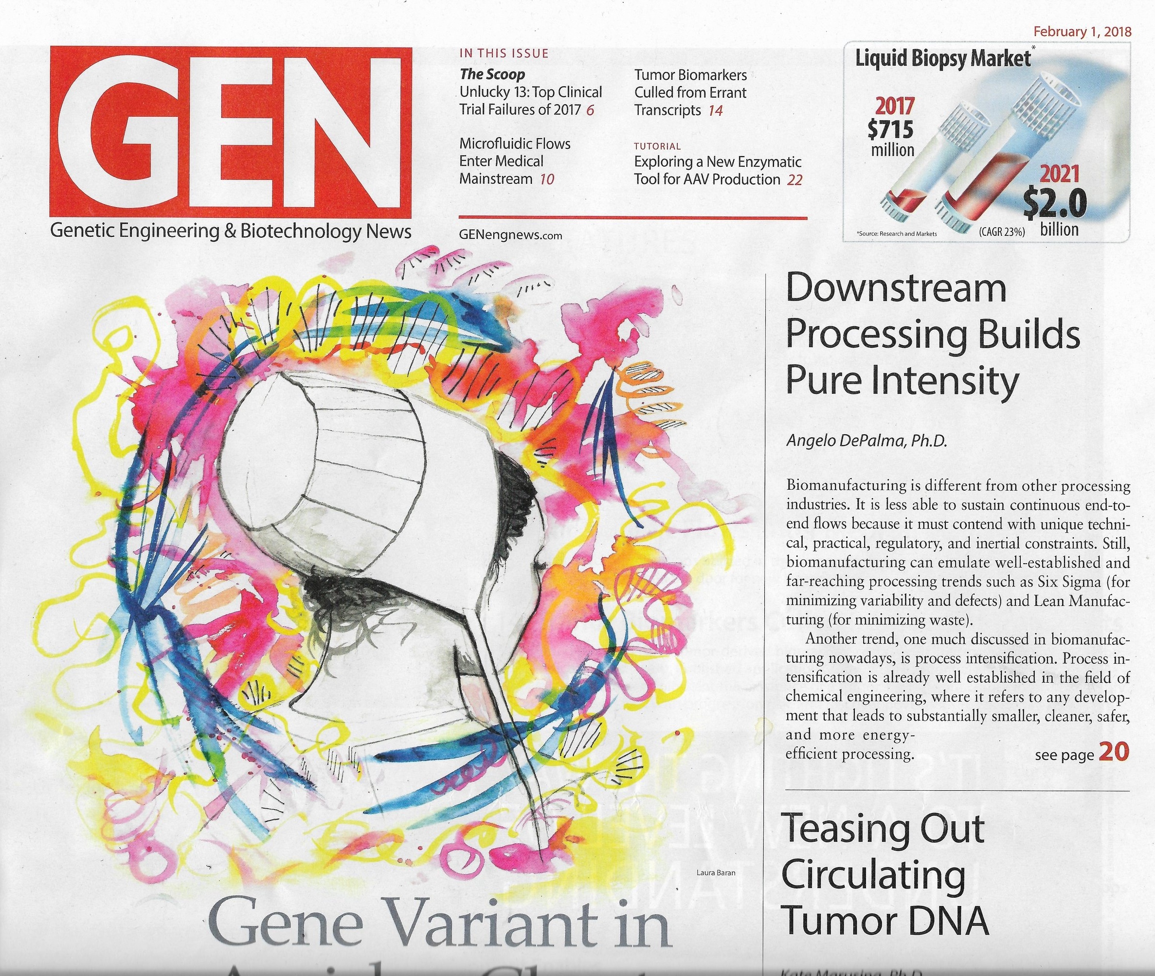 GEN | Genetic Engineering & Biotechnology News 2018 Feature Article